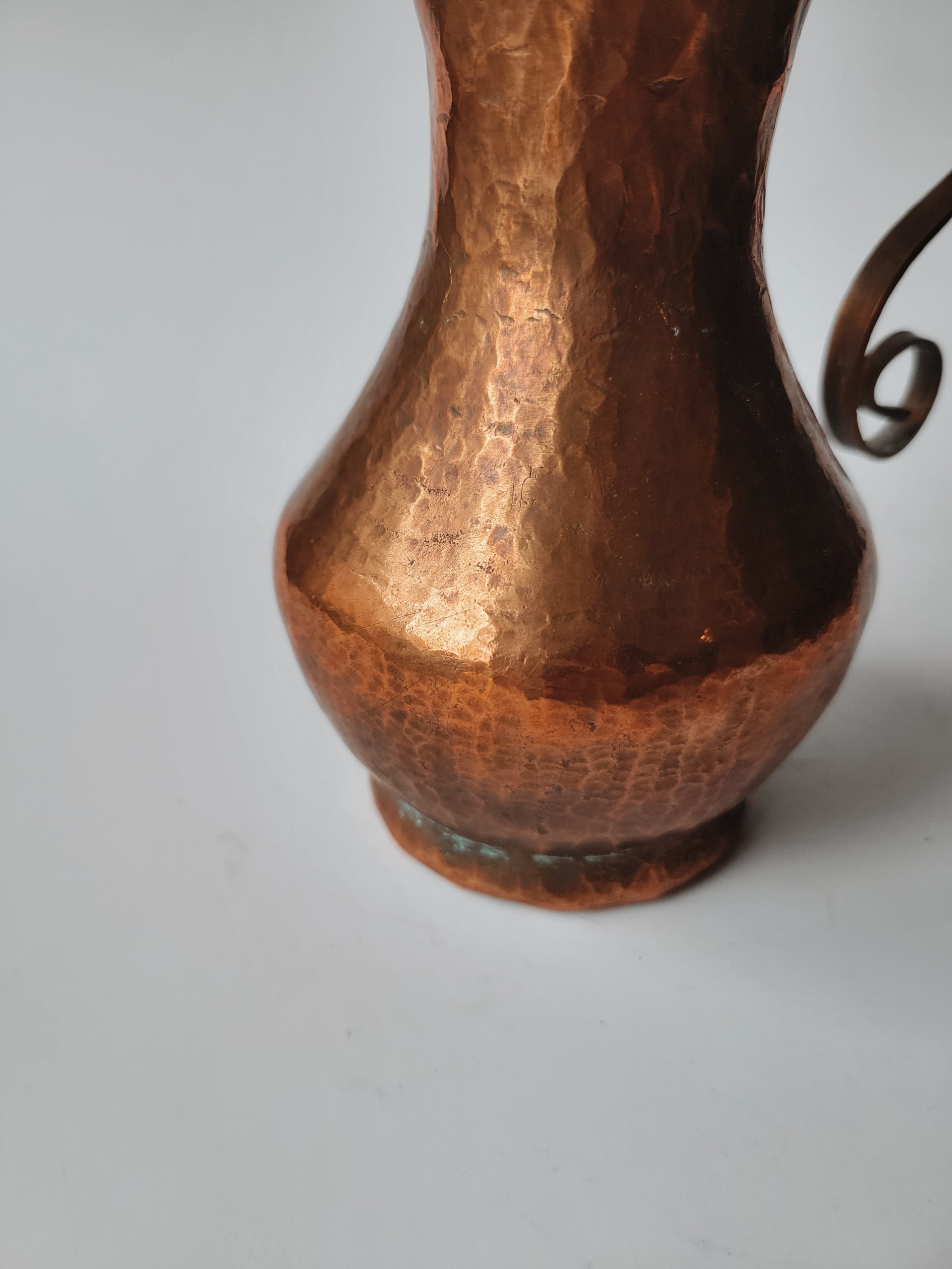 Antique Hammered Copper Vase — view 3