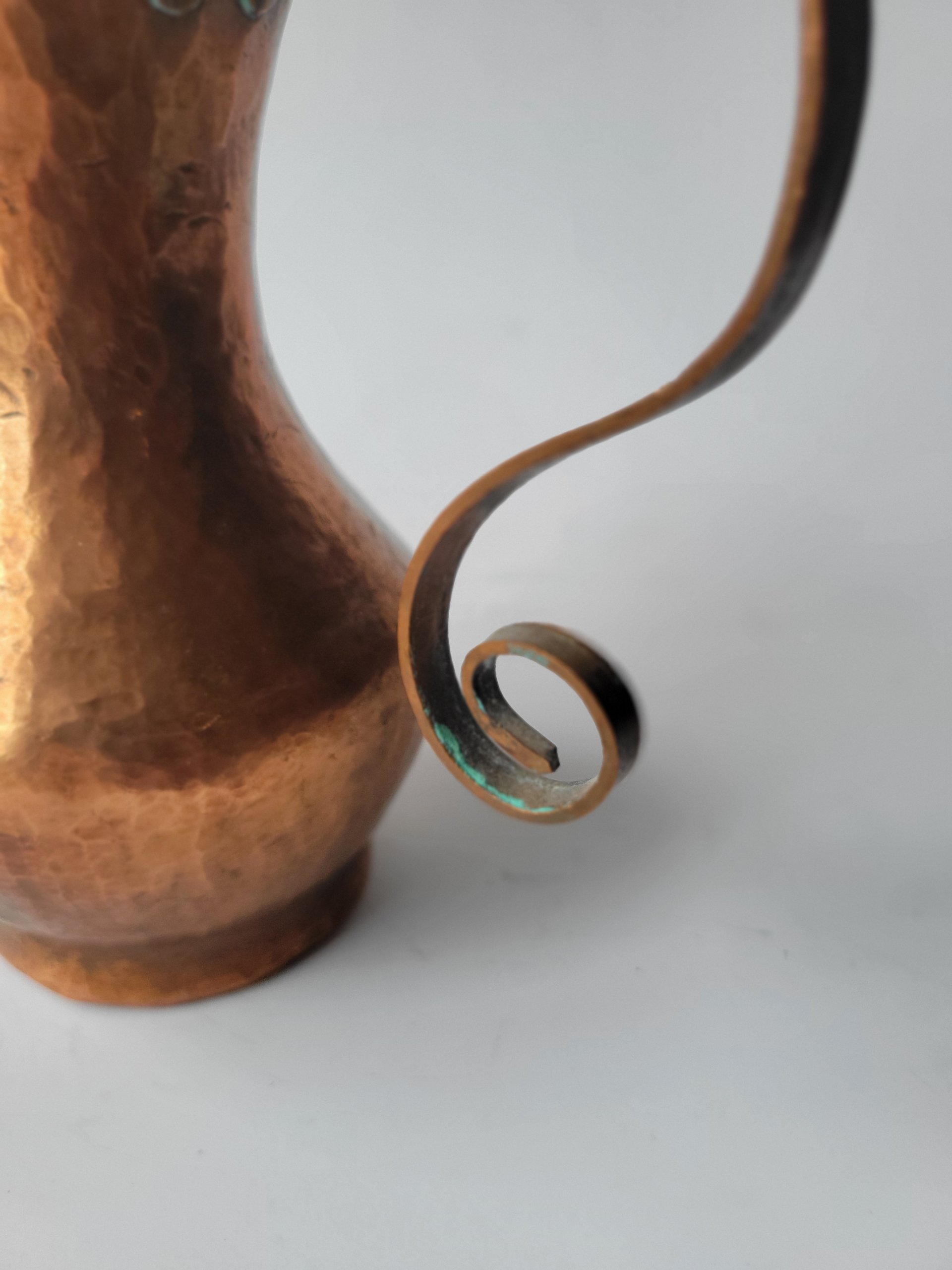 Antique Hammered Copper Vase — view 4
