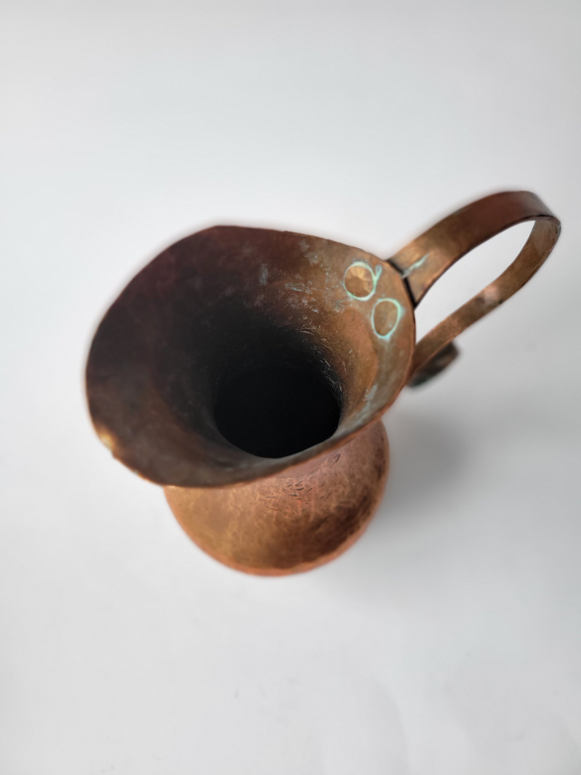 Antique Hammered Copper Vase — view 5