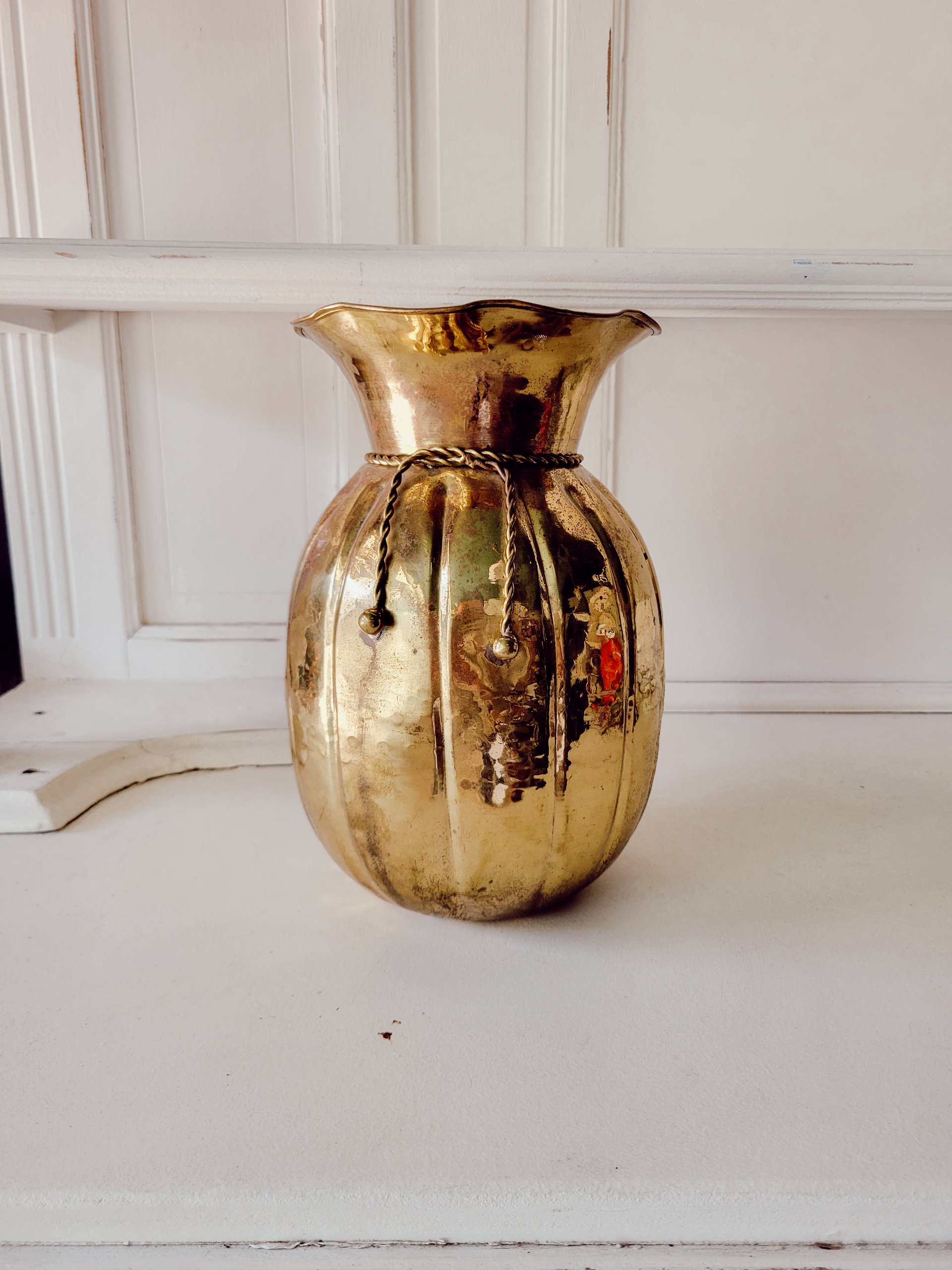 Large Brass Planter