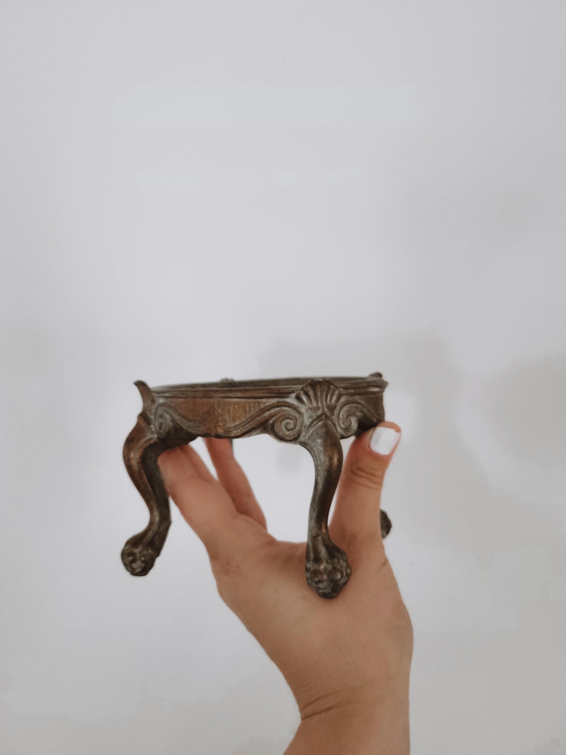 Antique Victorian Cast Metal Stand — view 5