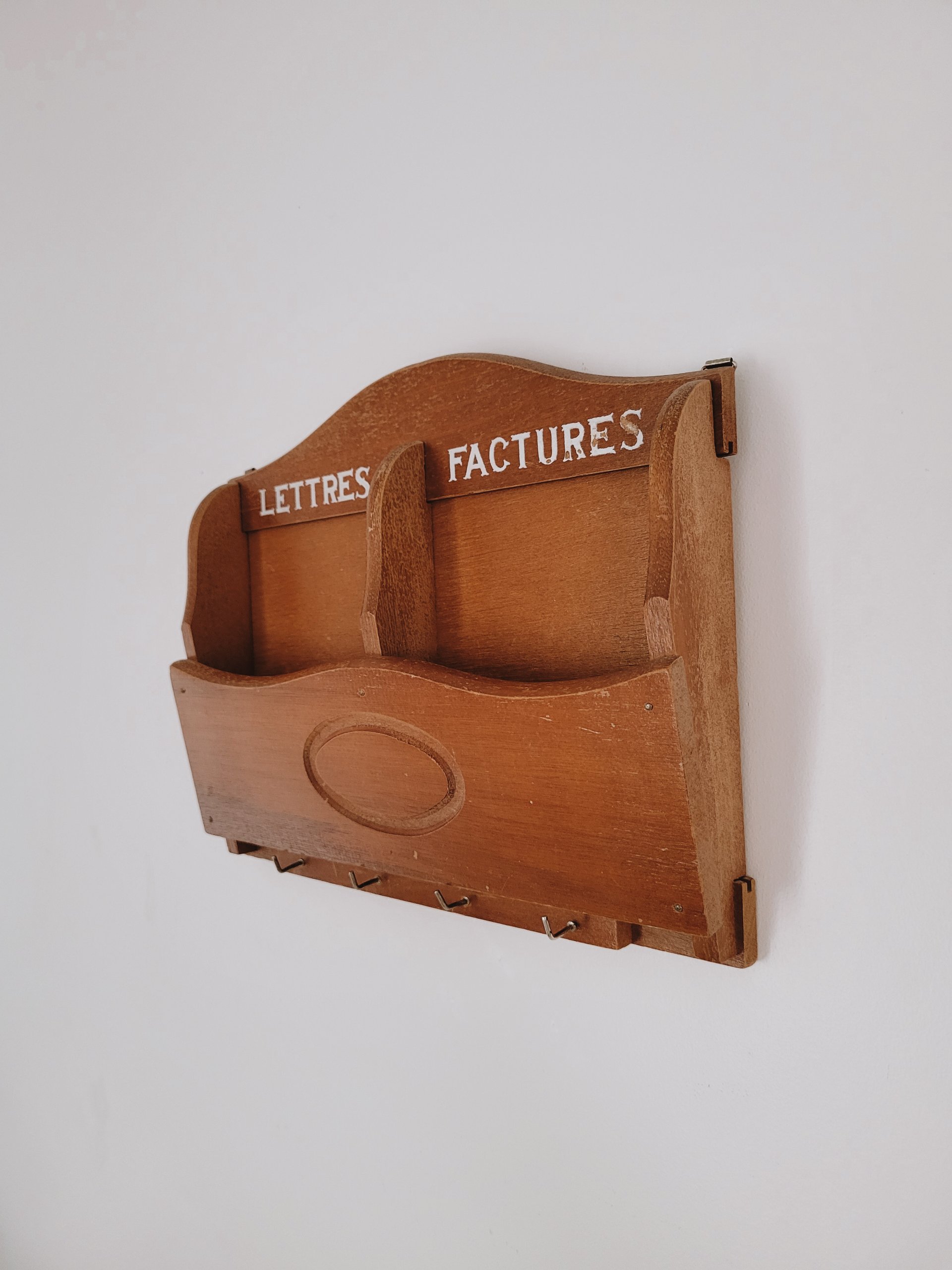 Vintage Wooden Mail Sorter — view 2