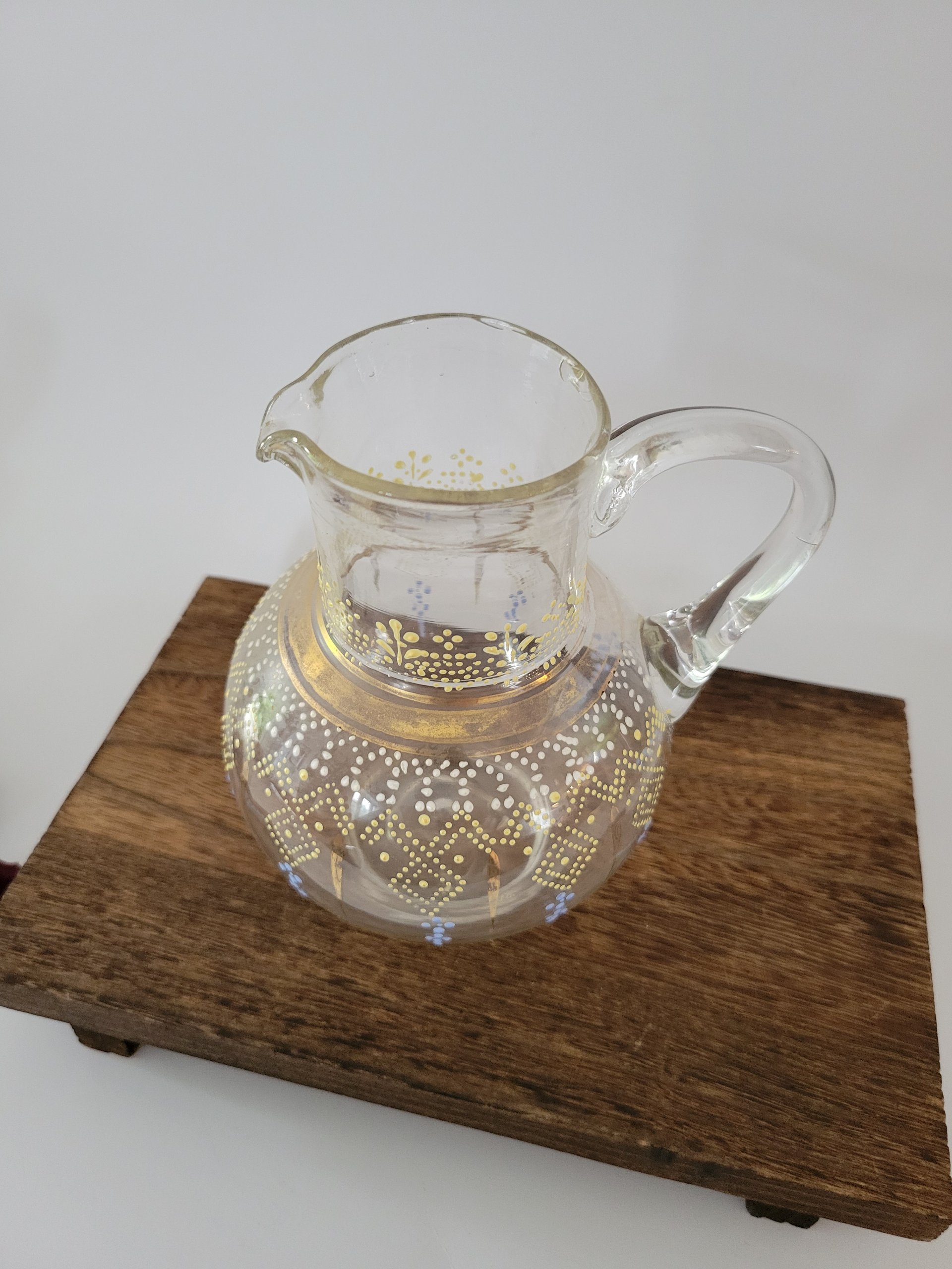Antique Victorian Glass Pitcher — view 2