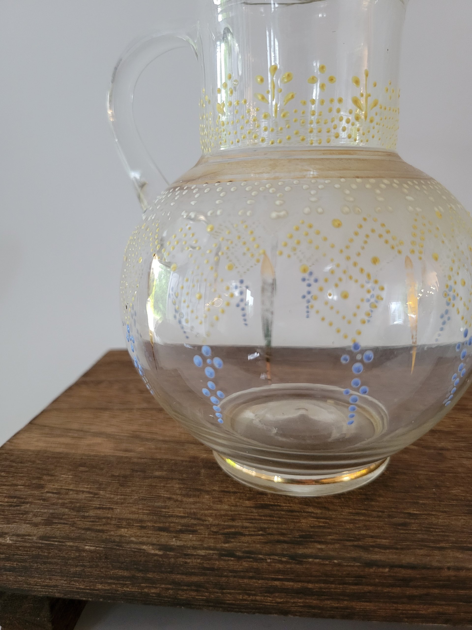 Antique Victorian Glass Pitcher — view 3