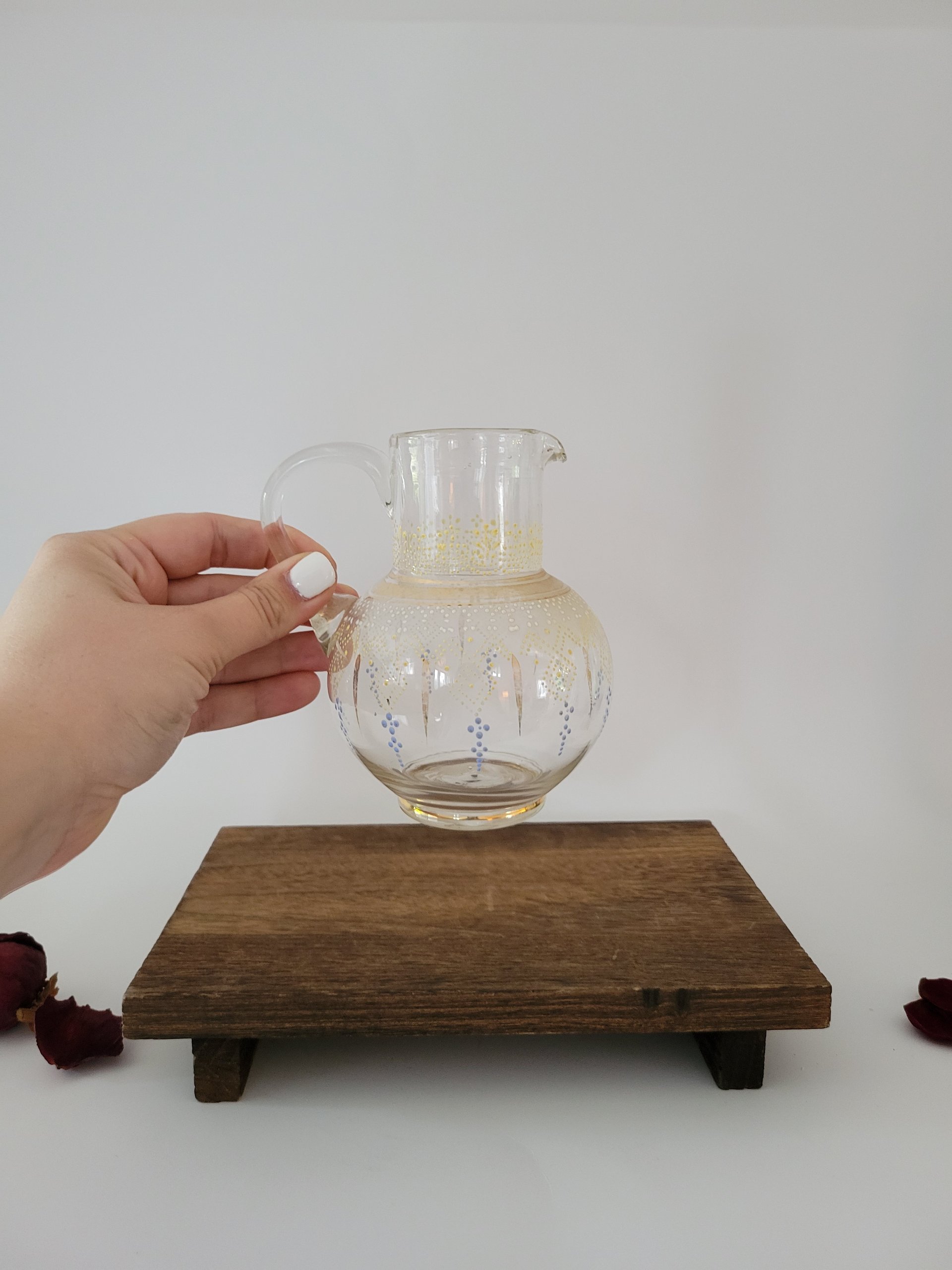 Antique Victorian Glass Pitcher — view 4