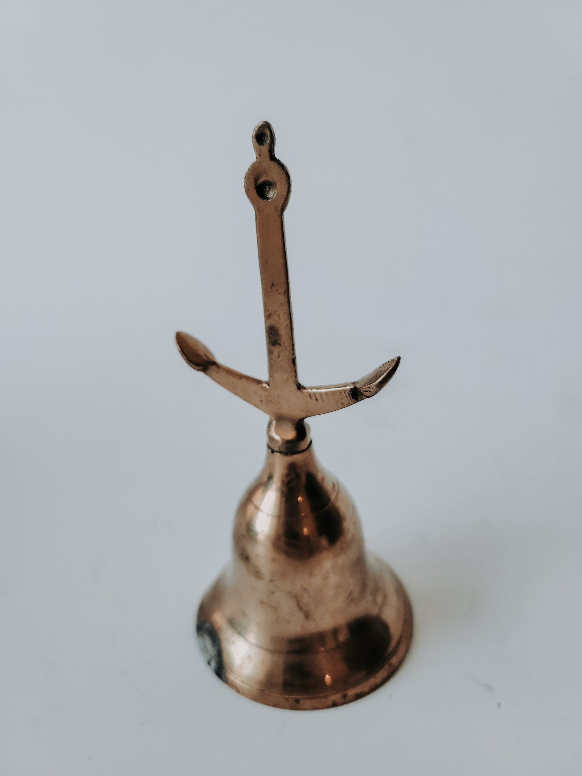 Brass Anchor Hand Bell — view 2
