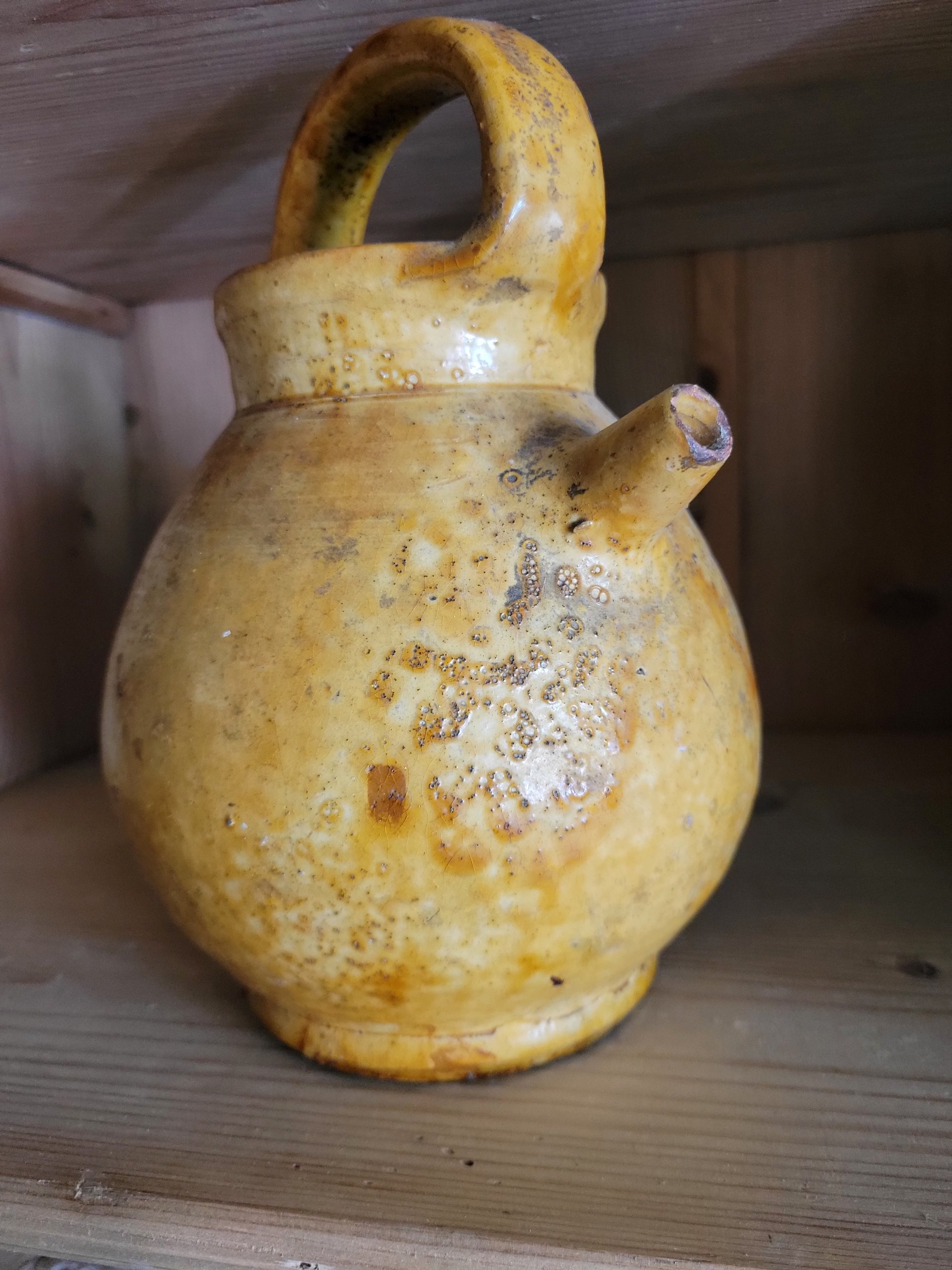 Antique French Gargoullette Earthenware Vessel — view 2