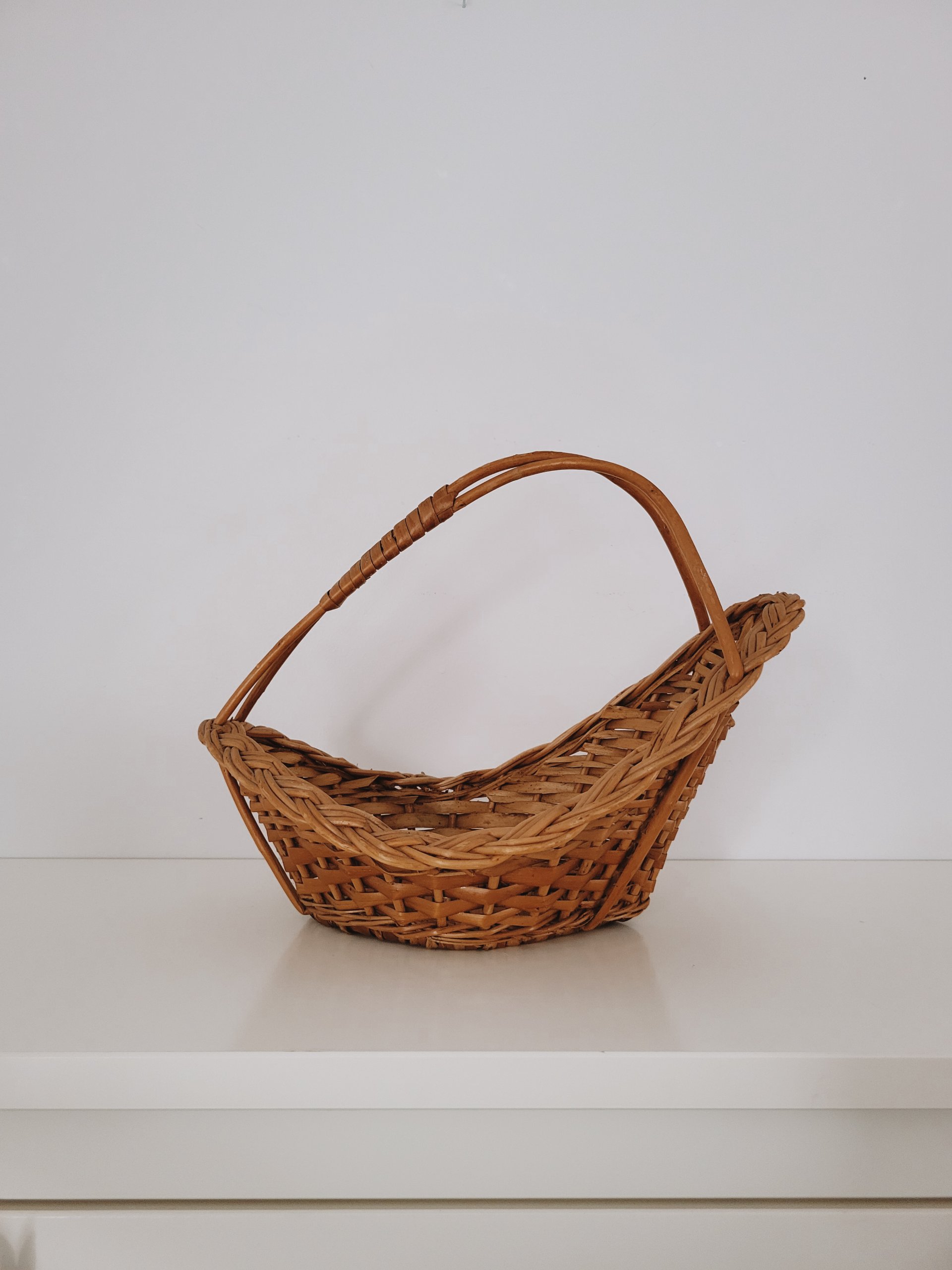 Vintage Portuguese Wicker Wine Basket — view 2