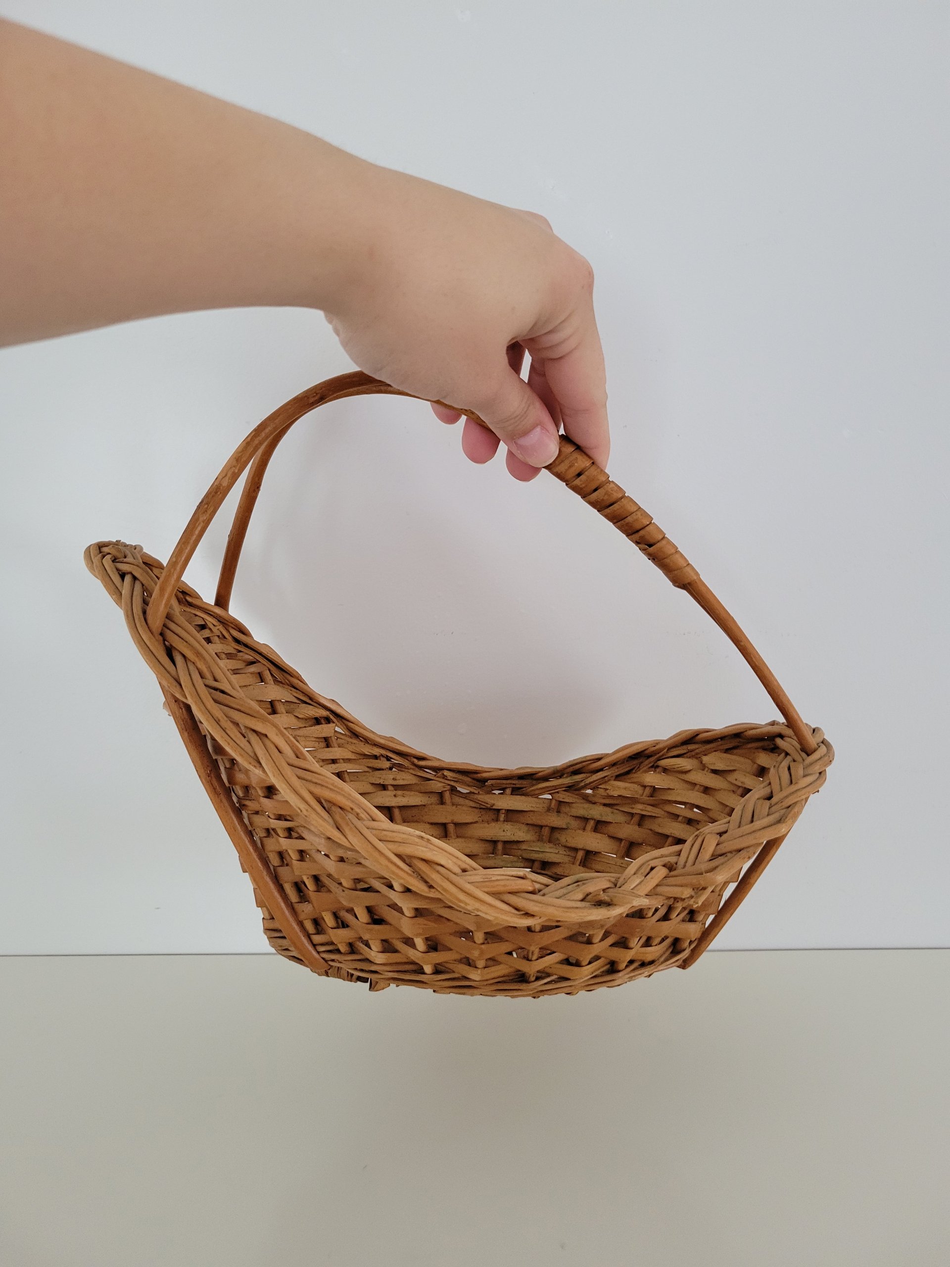 Vintage Portuguese Wicker Wine Basket — view 4