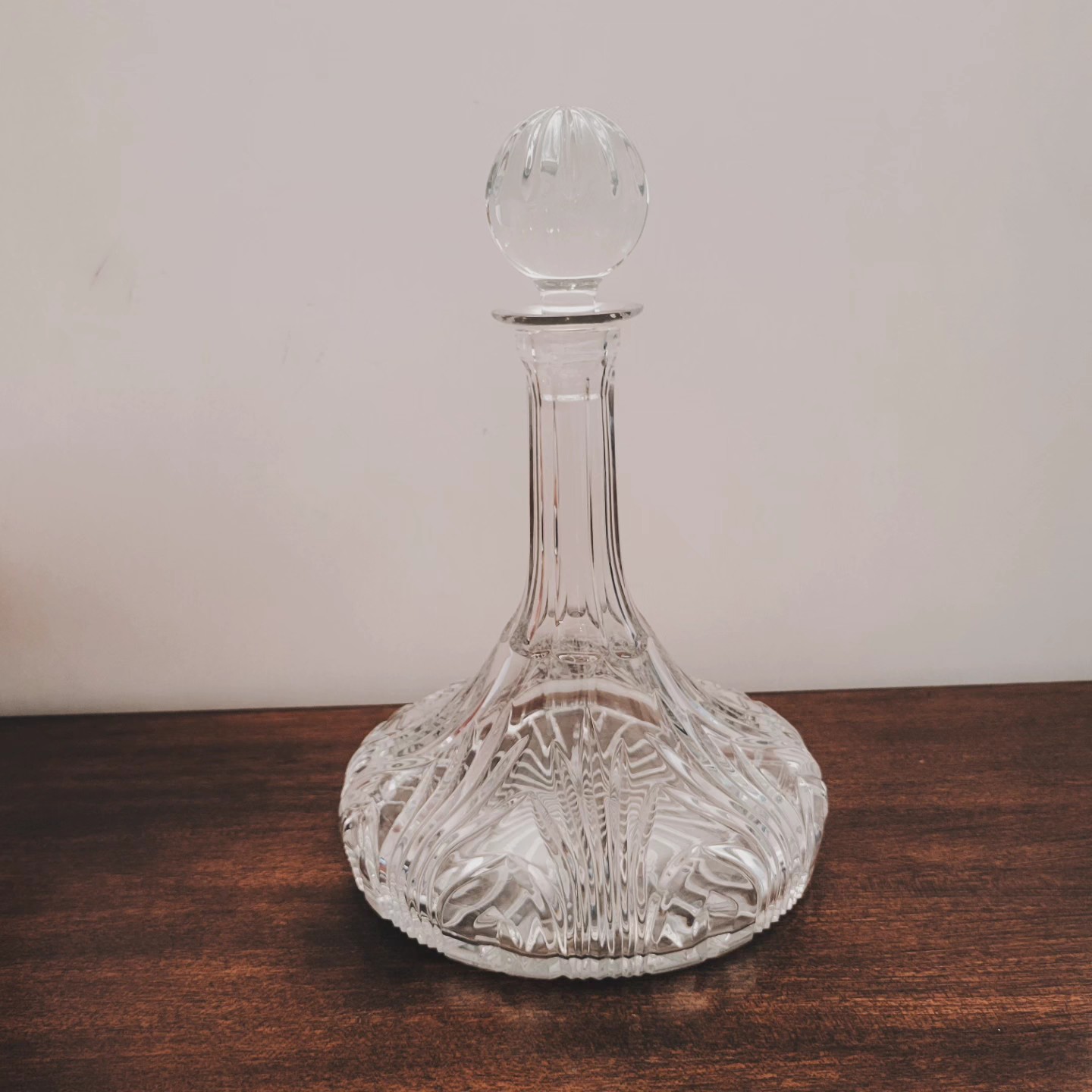 Cut Crystal Ships Decanter