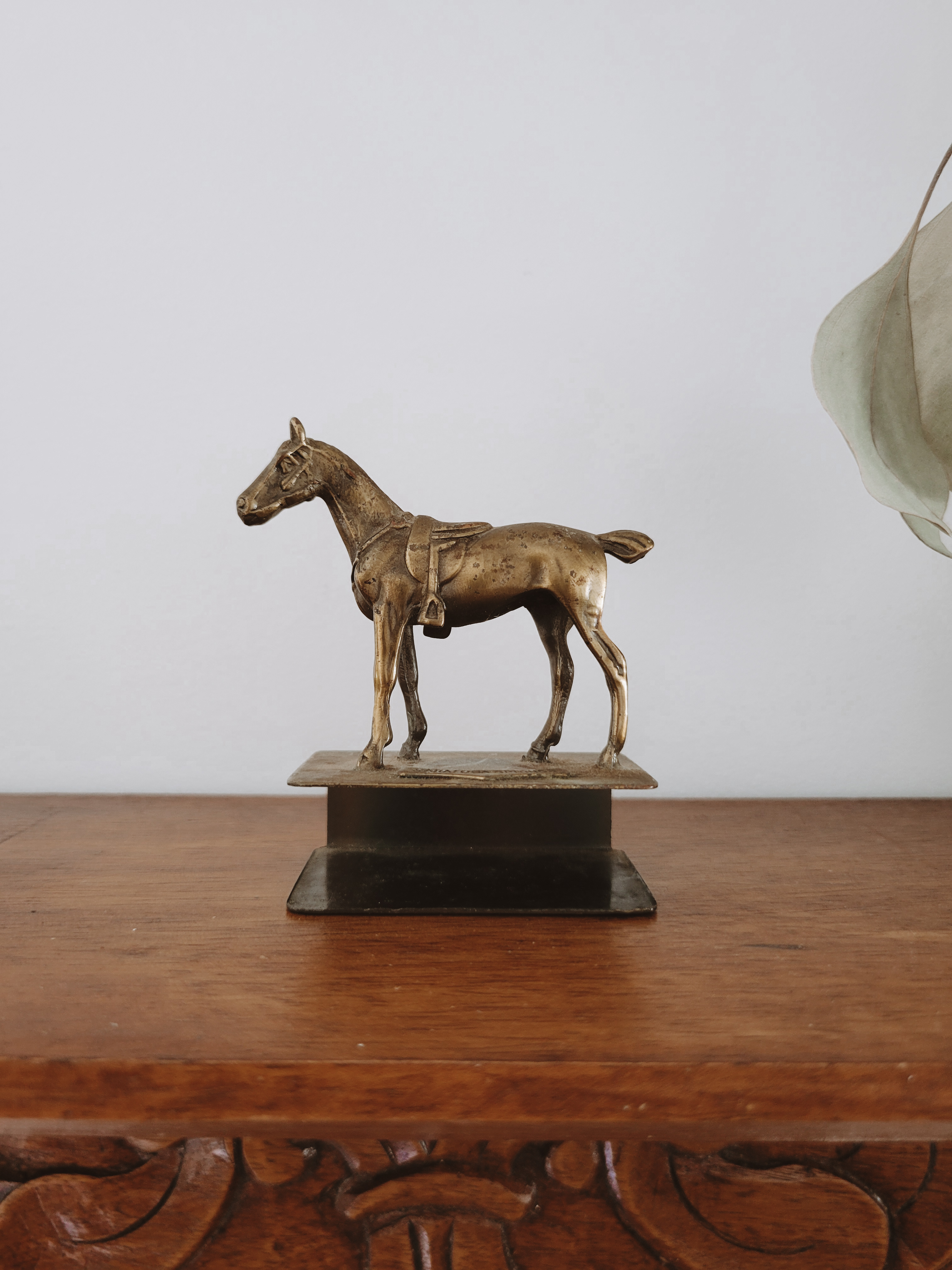 Brass Horse Matchbox Holder