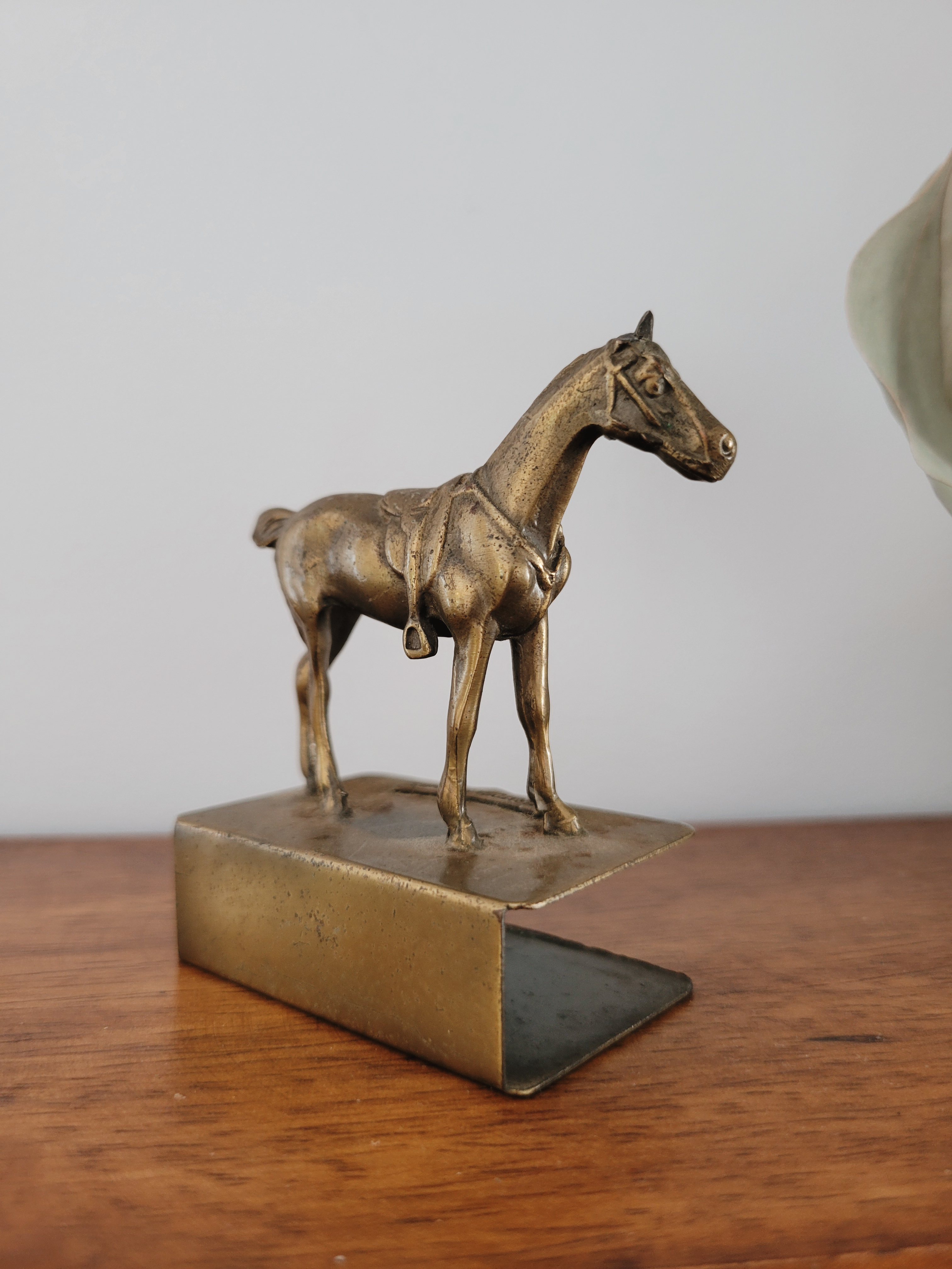Brass Horse Matchbox Holder — view 2