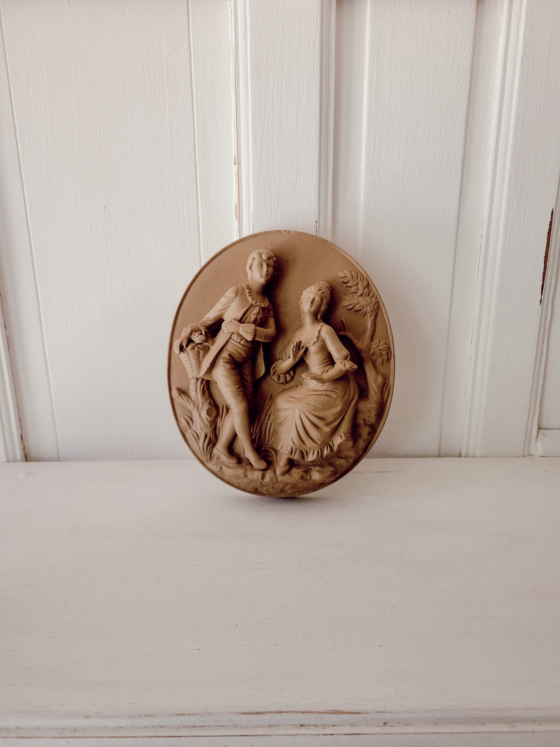 Porcelain Relief Victorian Couple