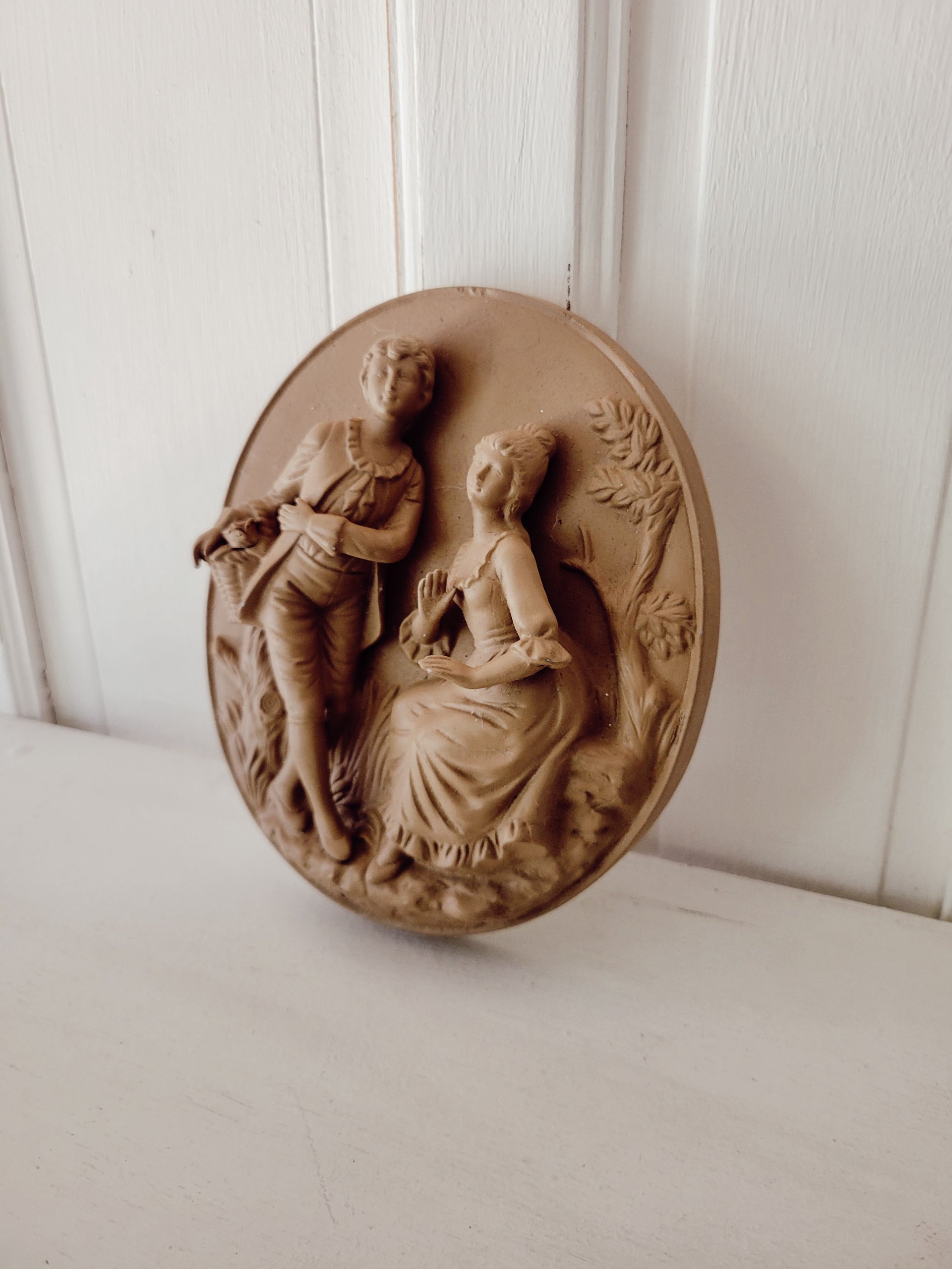 Porcelain Relief Victorian Couple — view 2