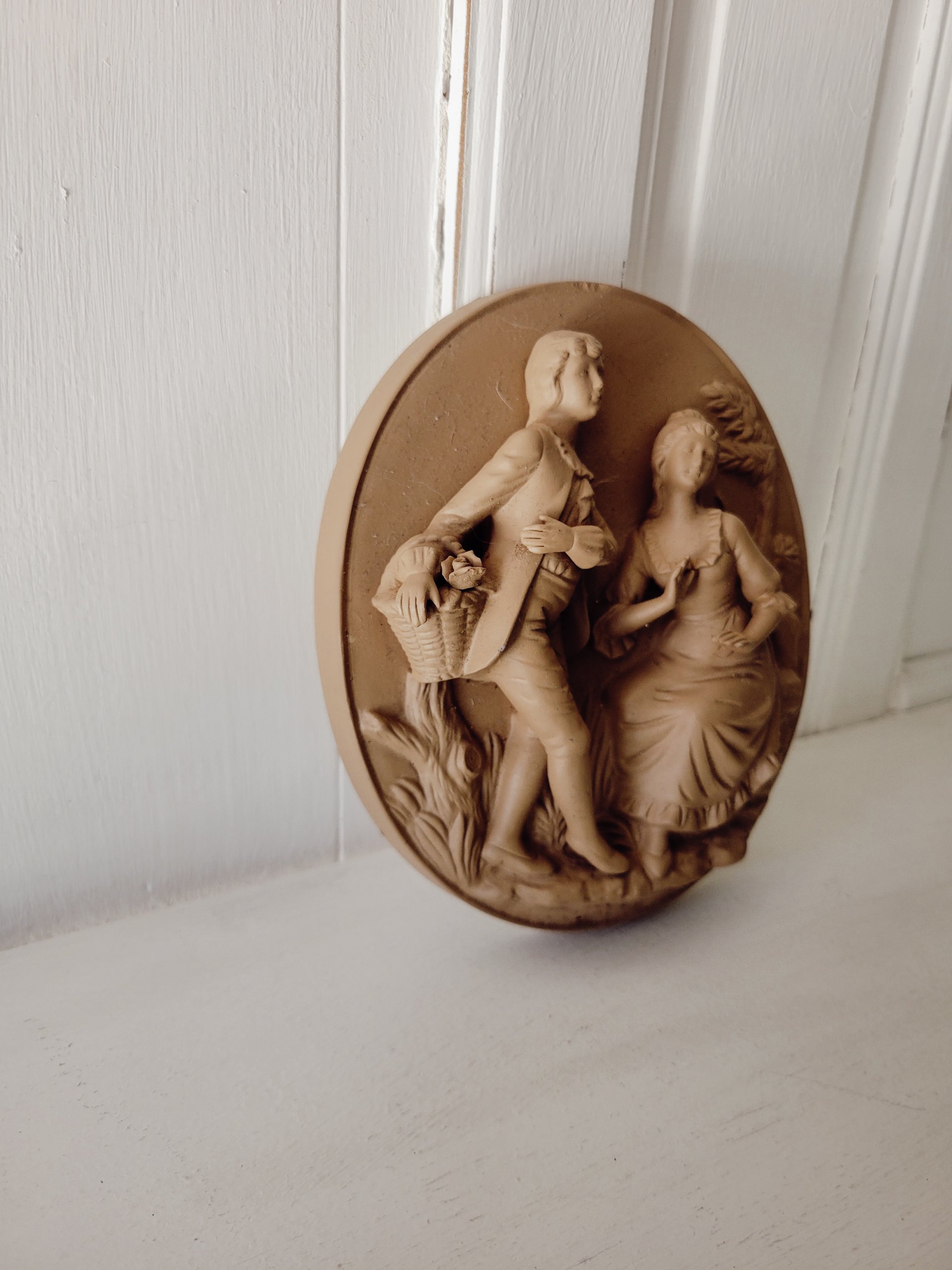 Porcelain Relief Victorian Couple — view 3
