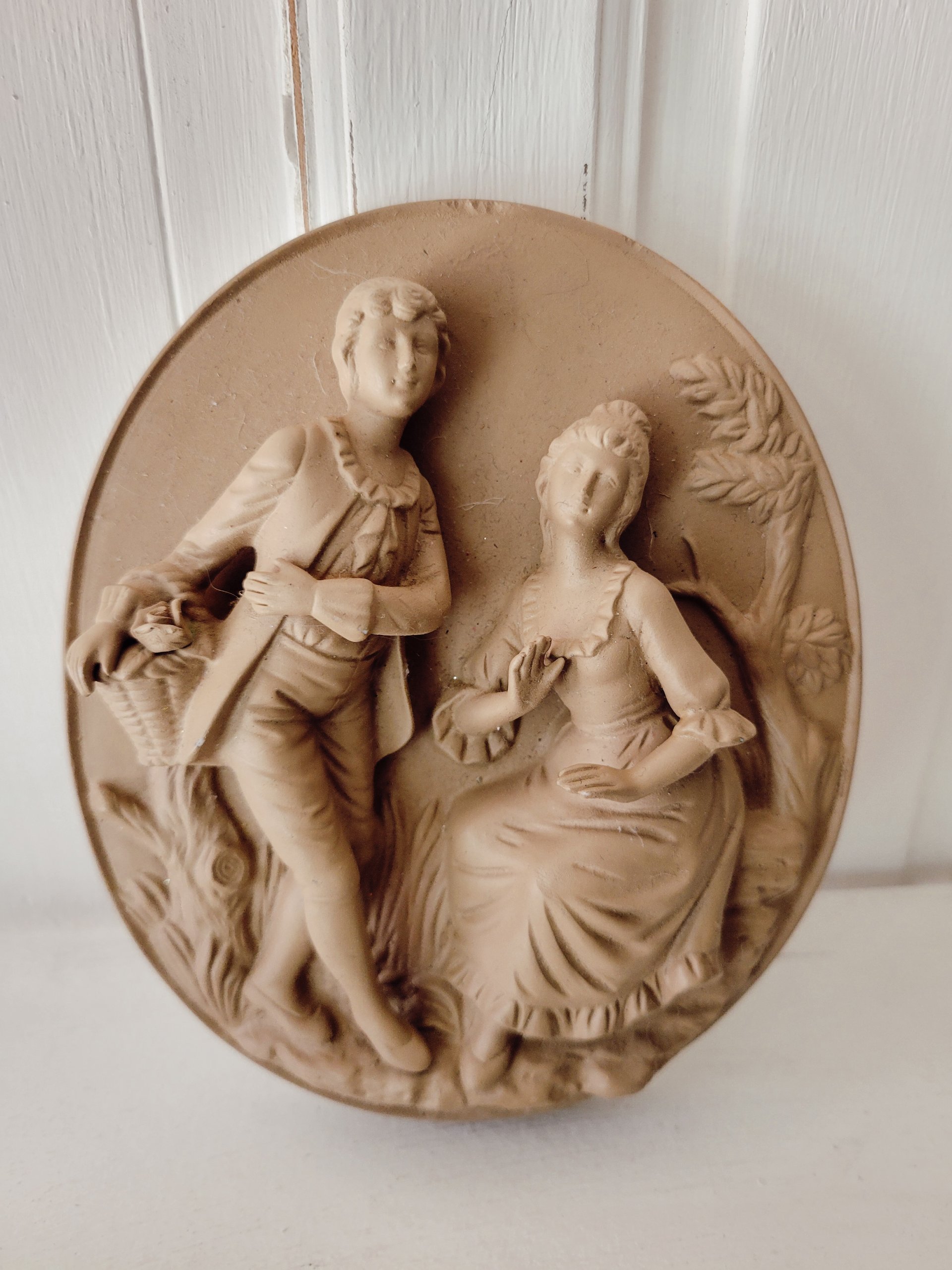Porcelain Relief Victorian Couple — view 4