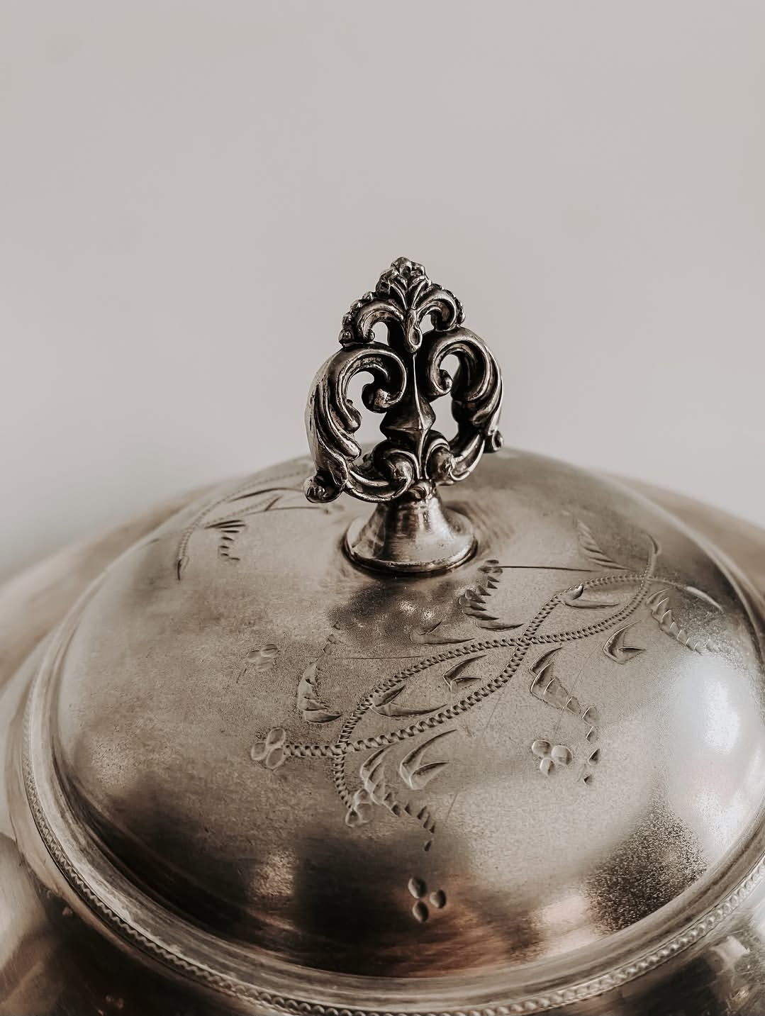 Antique Monarch Plate Lidded Serving Dish — view 3