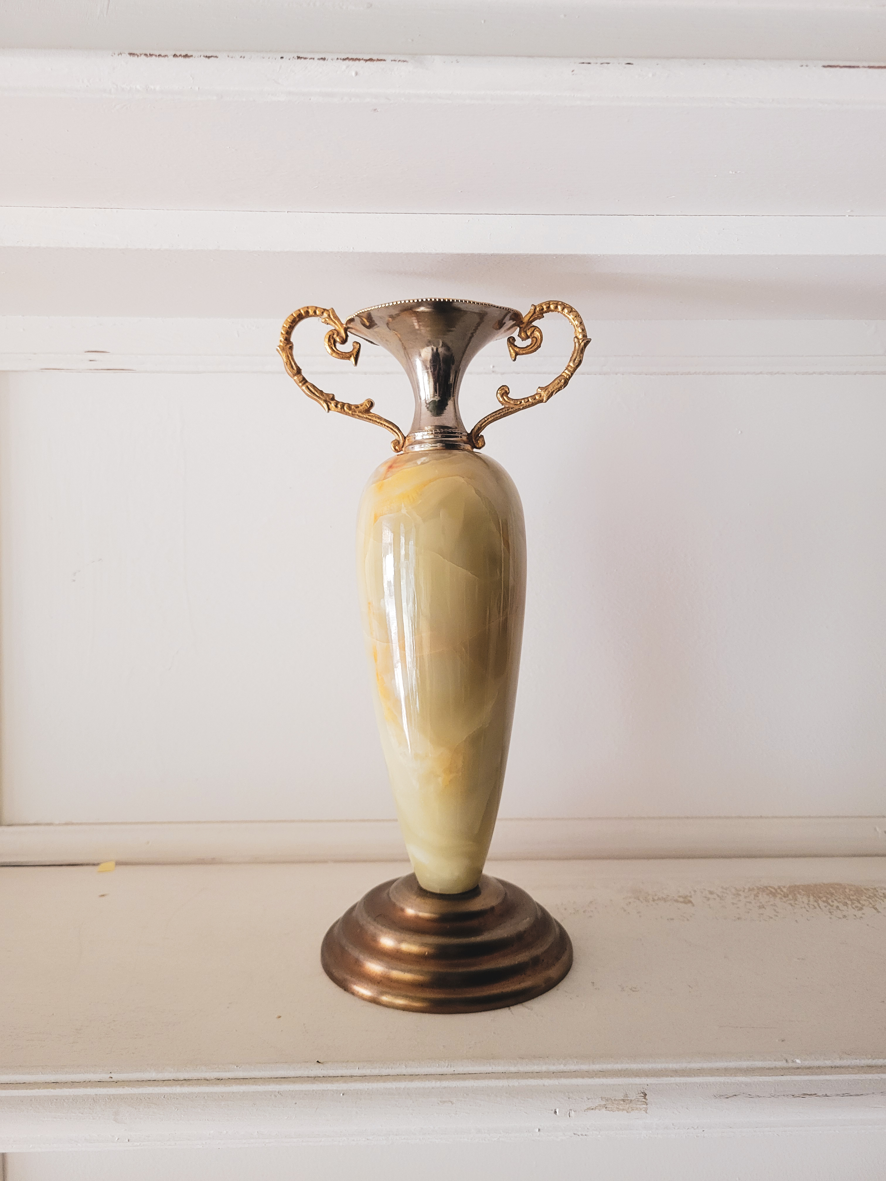 Carved Green Onyx Trophy Vase