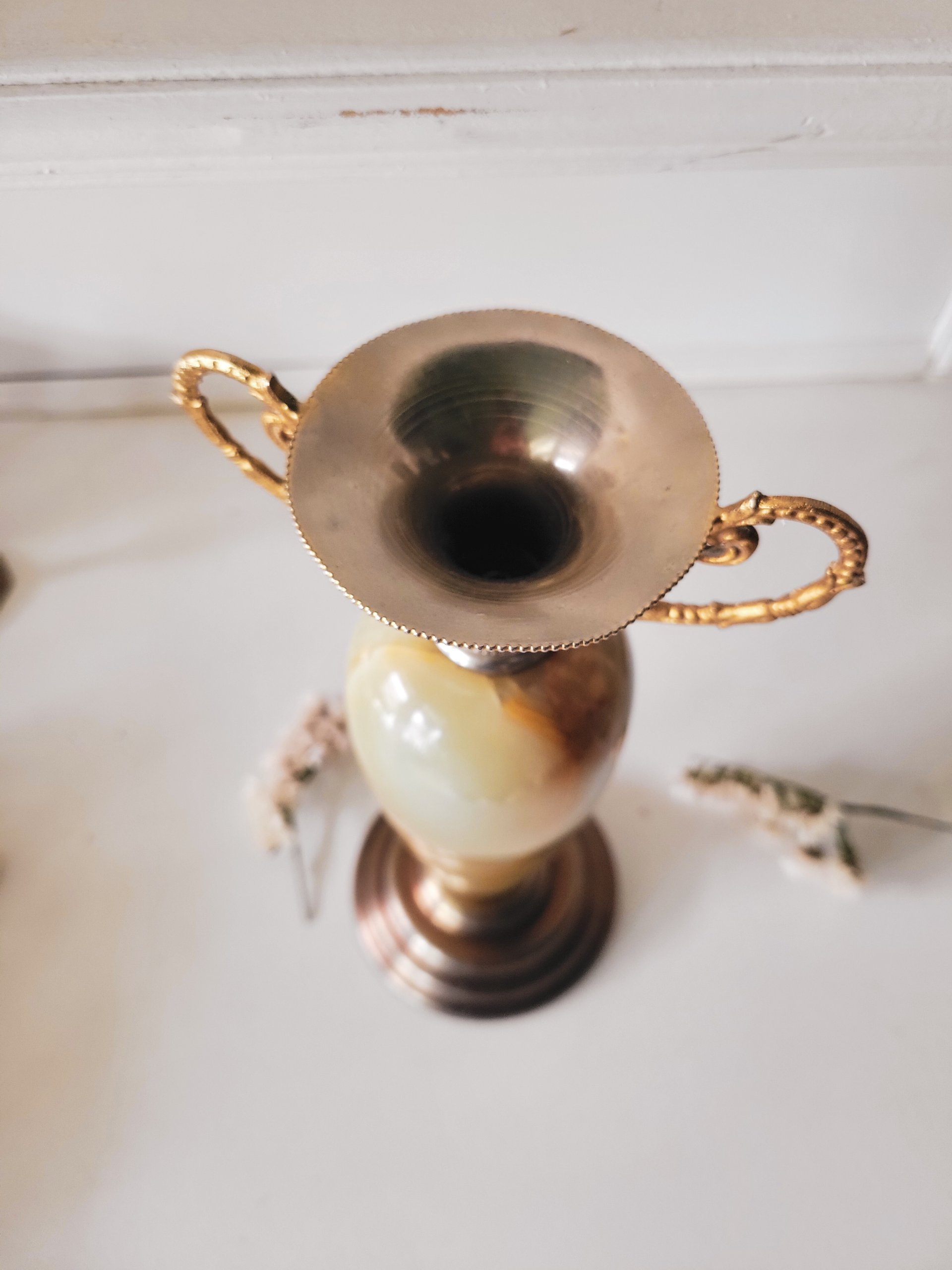 Carved Green Onyx Trophy Vase — view 3