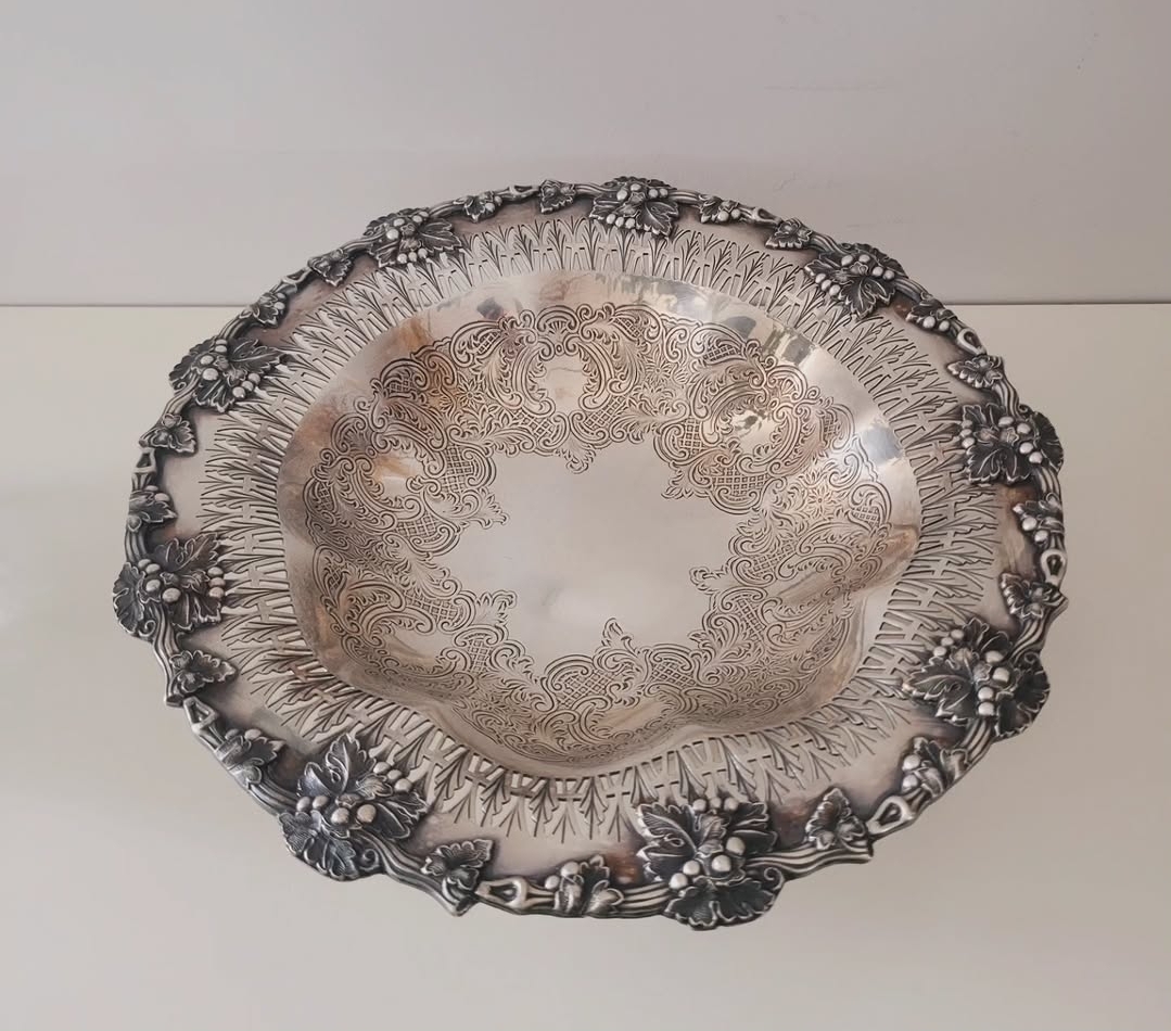 Silver-Plate Pedestal Bowl | Rideau Plate — view 2