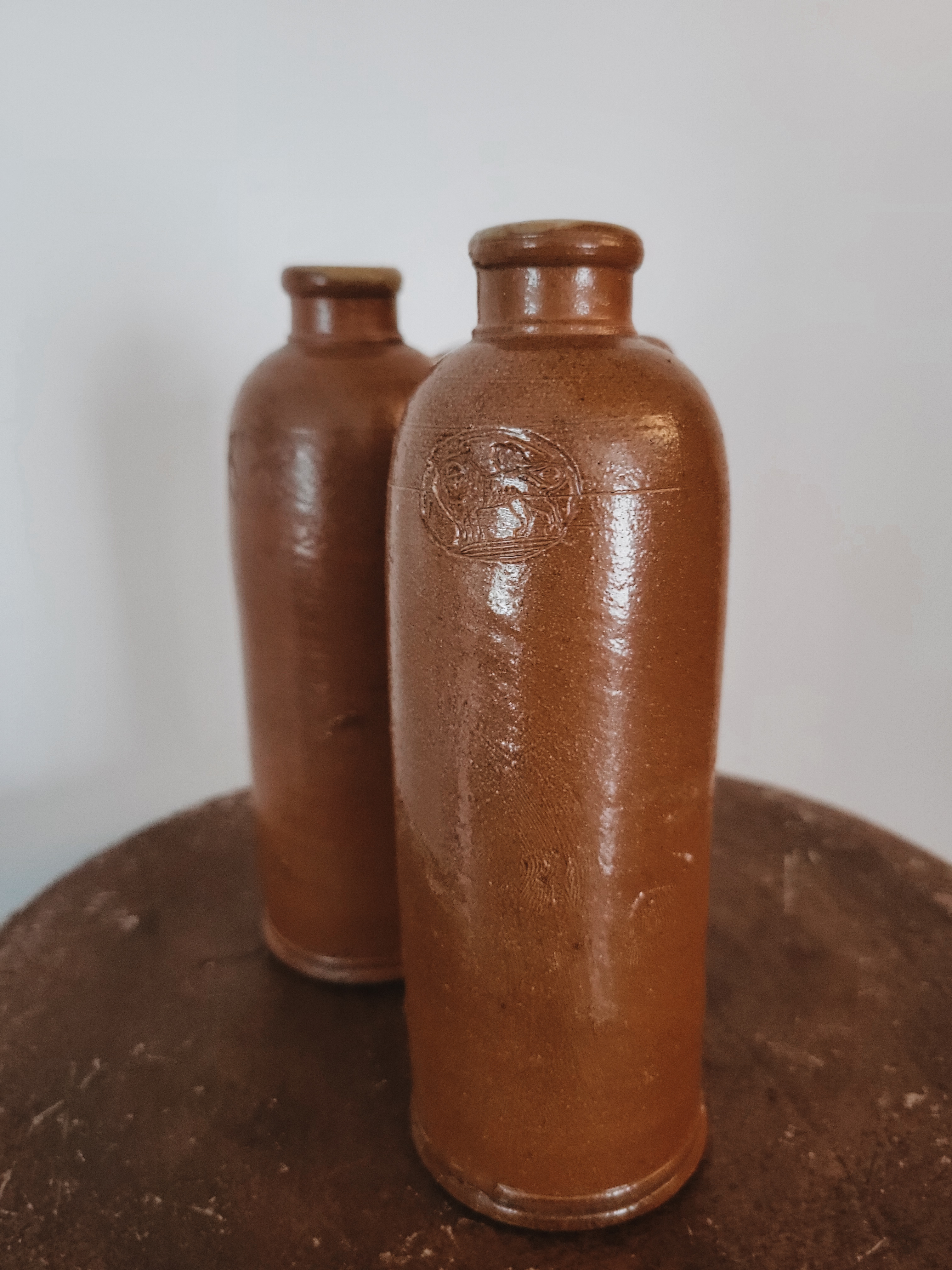 Pair of Vintage German Stoneware Jugs — view 2