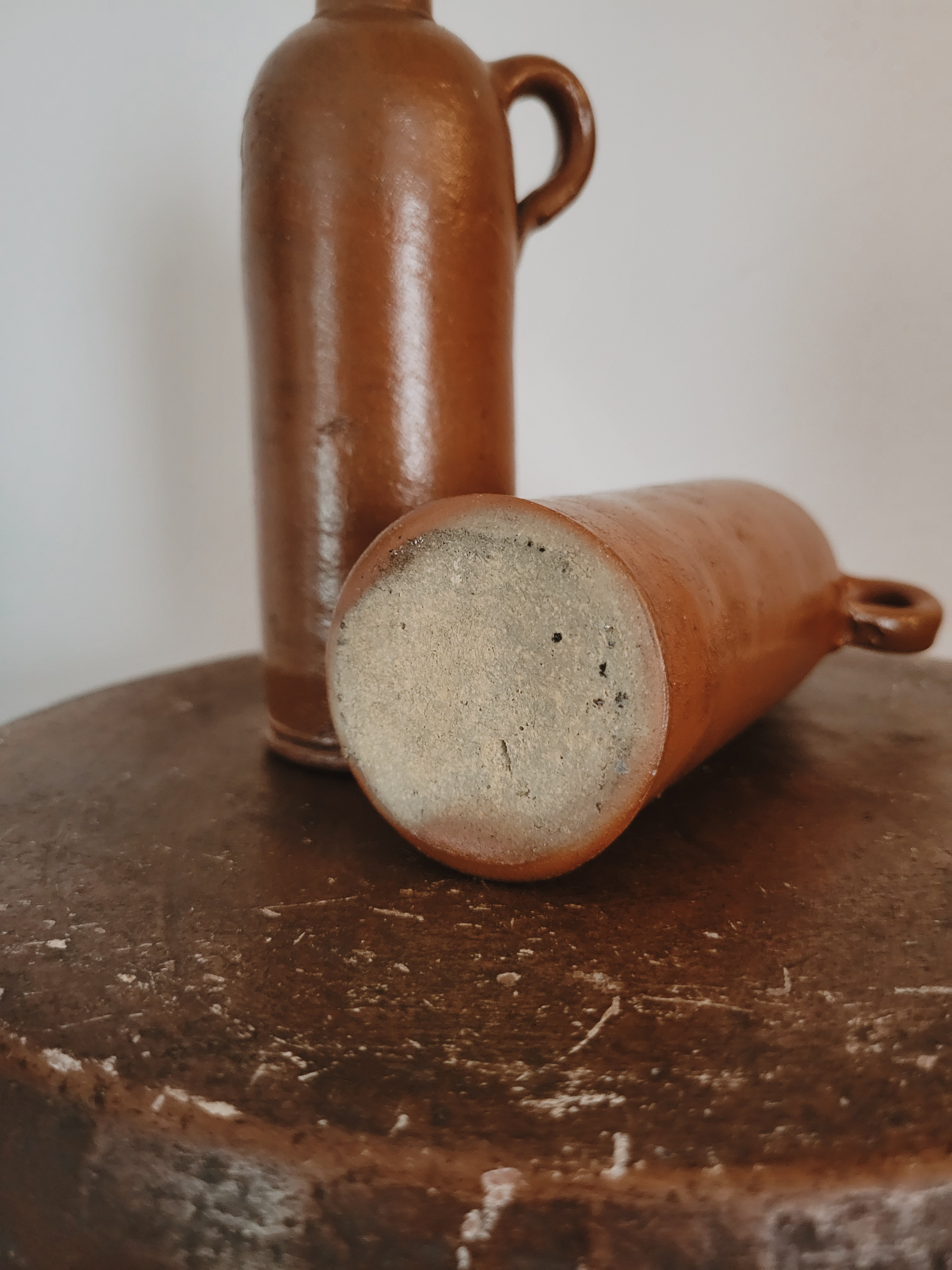 Pair of Vintage German Stoneware Jugs — view 4