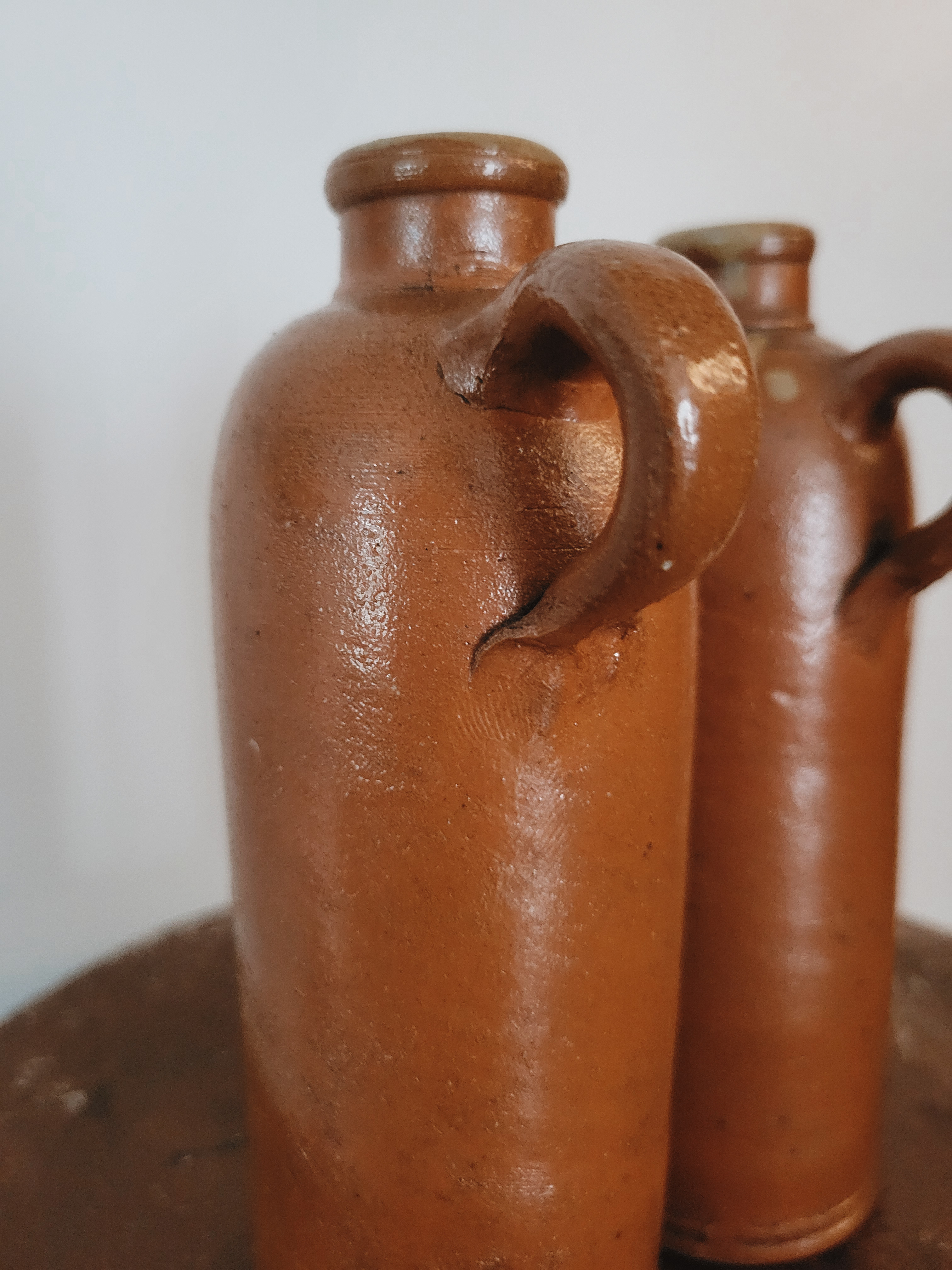 Pair of Vintage German Stoneware Jugs — view 5