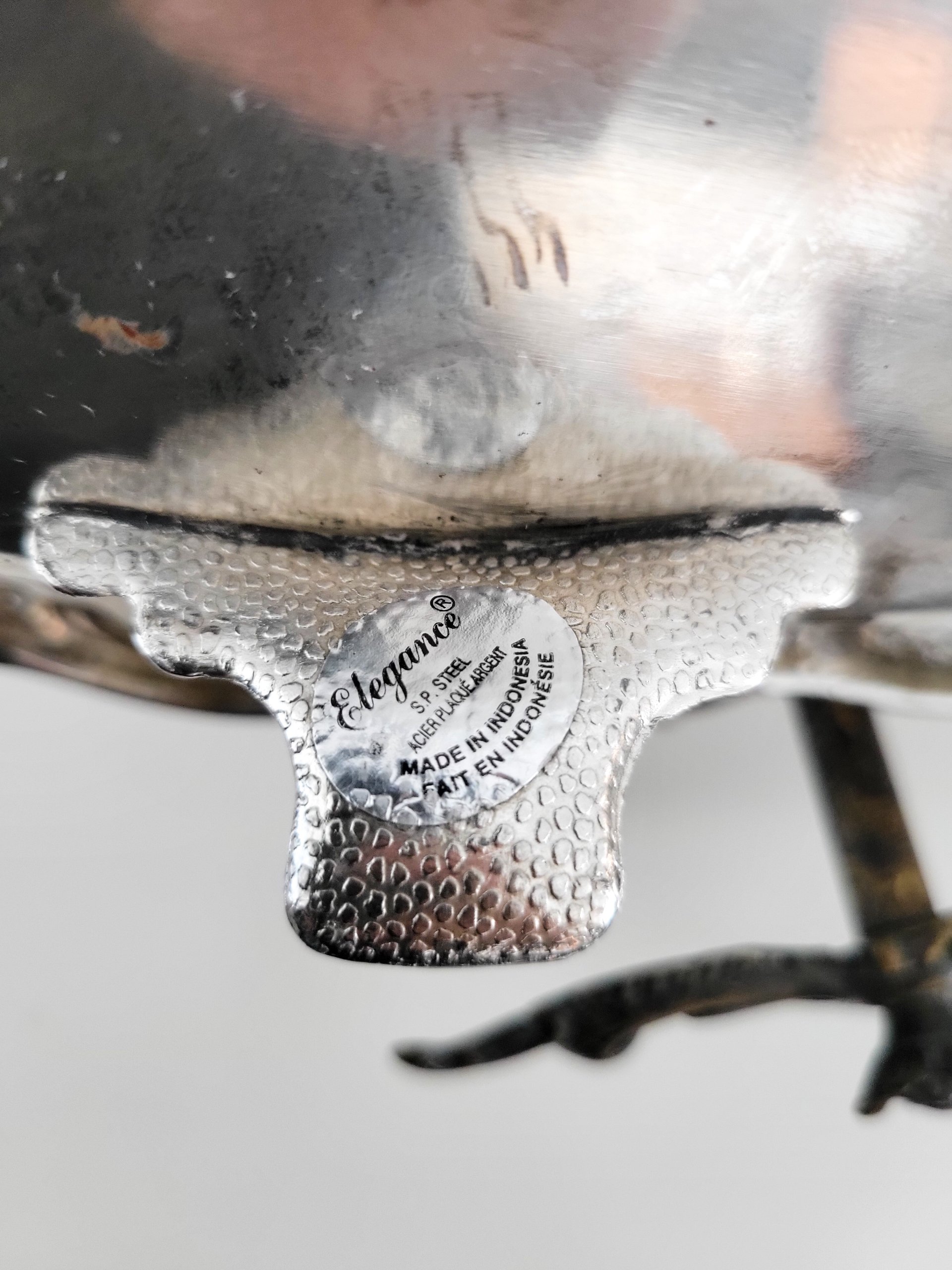 Large Footed Silverplate Tray — view 6