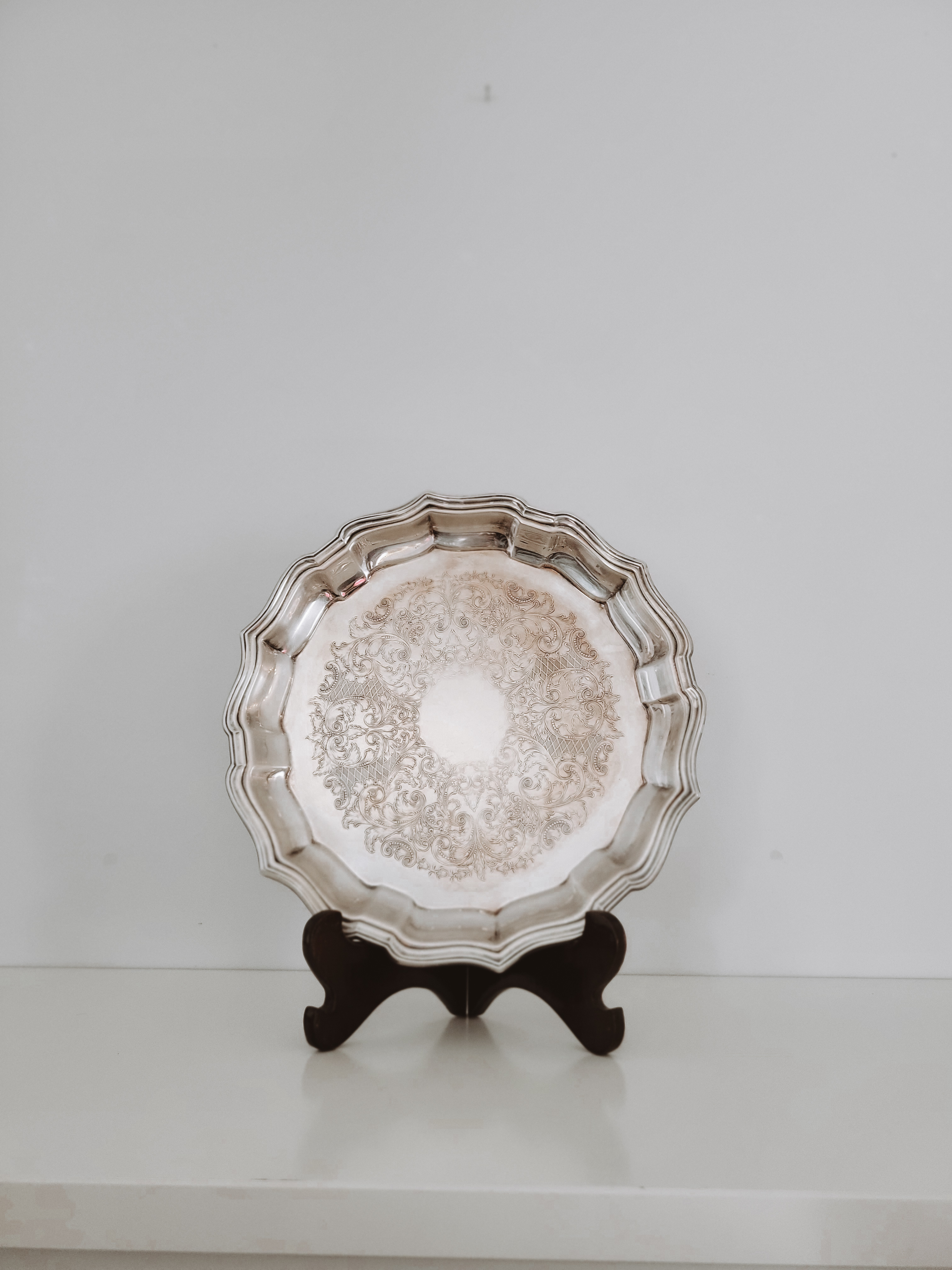 Vintage Silver 'Primrose' Plate