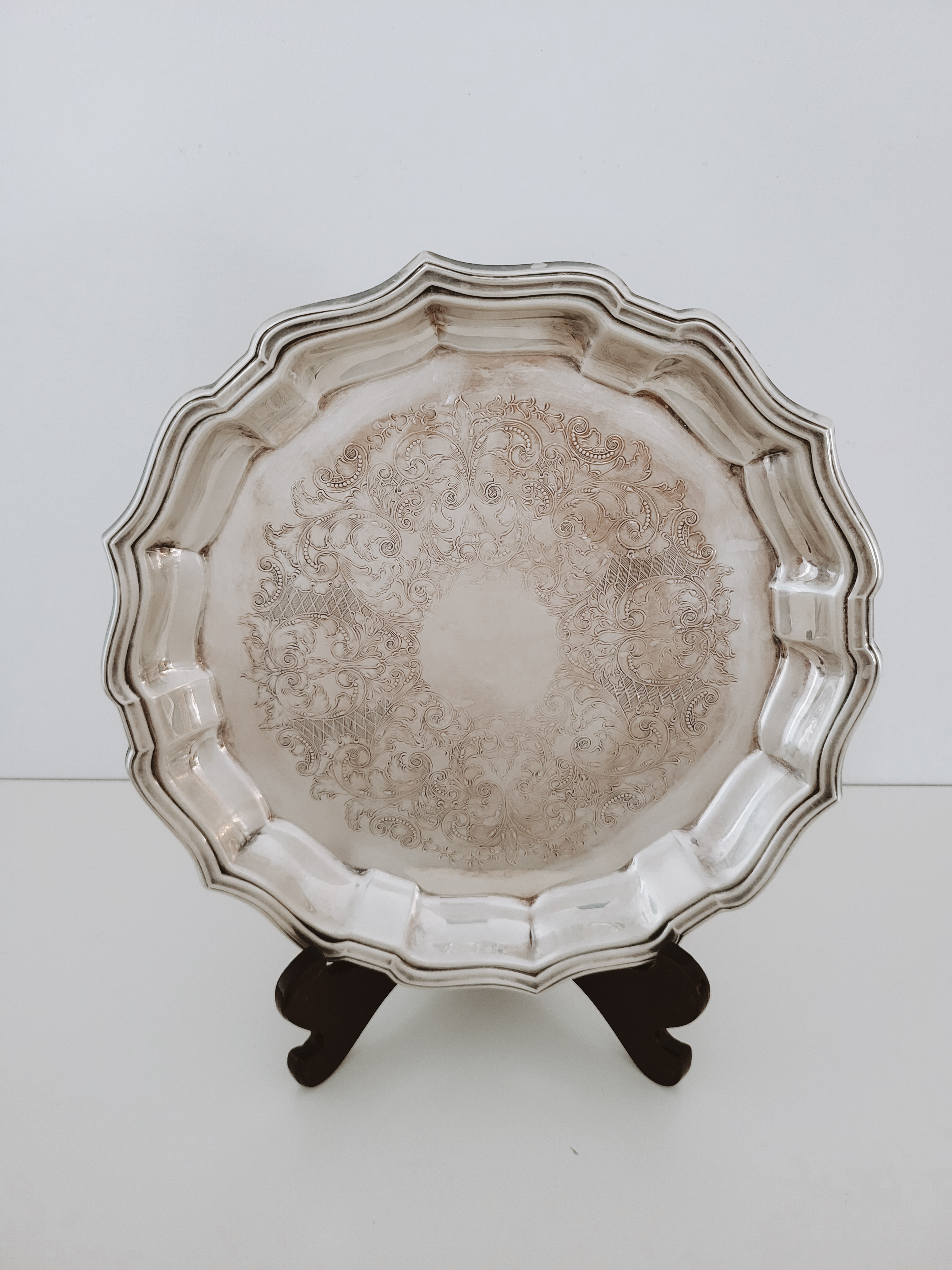 Vintage Silver 'Primrose' Plate — view 2