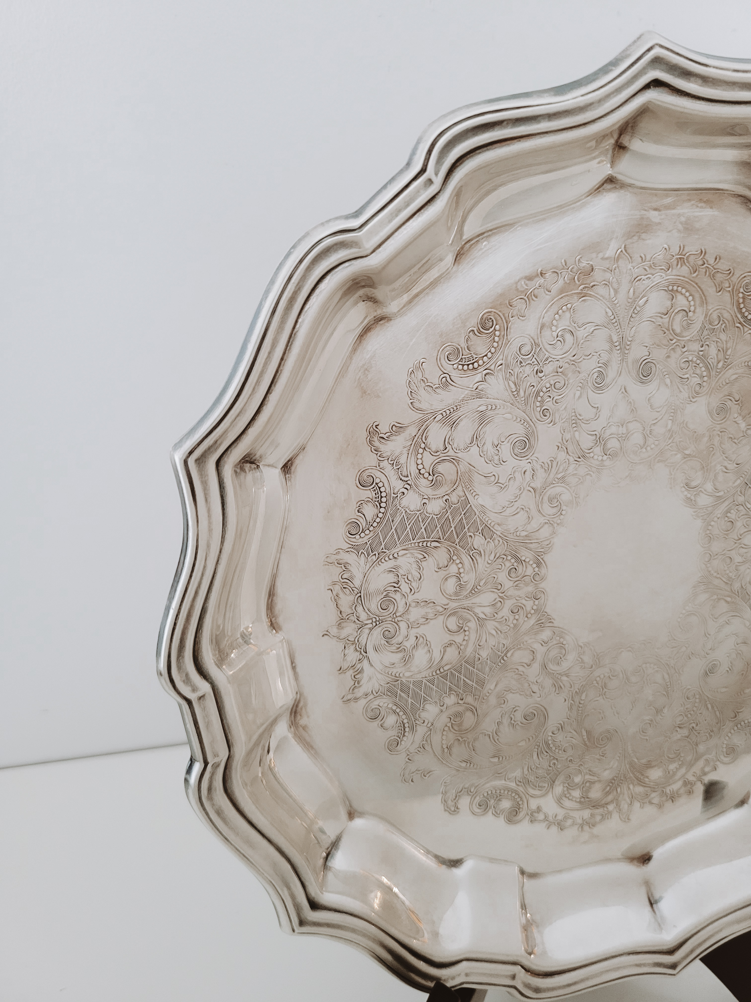 Vintage Silver 'Primrose' Plate — view 3