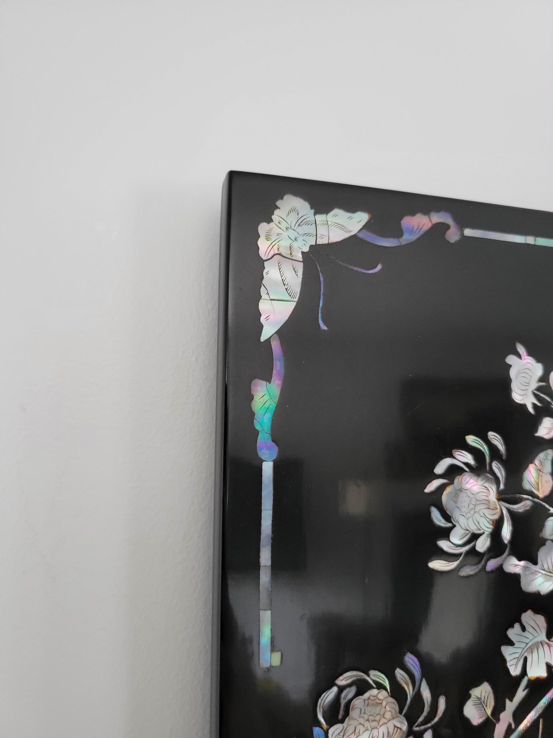Chinese Black Lacquer Mother-of-Pearl Panel — view 4