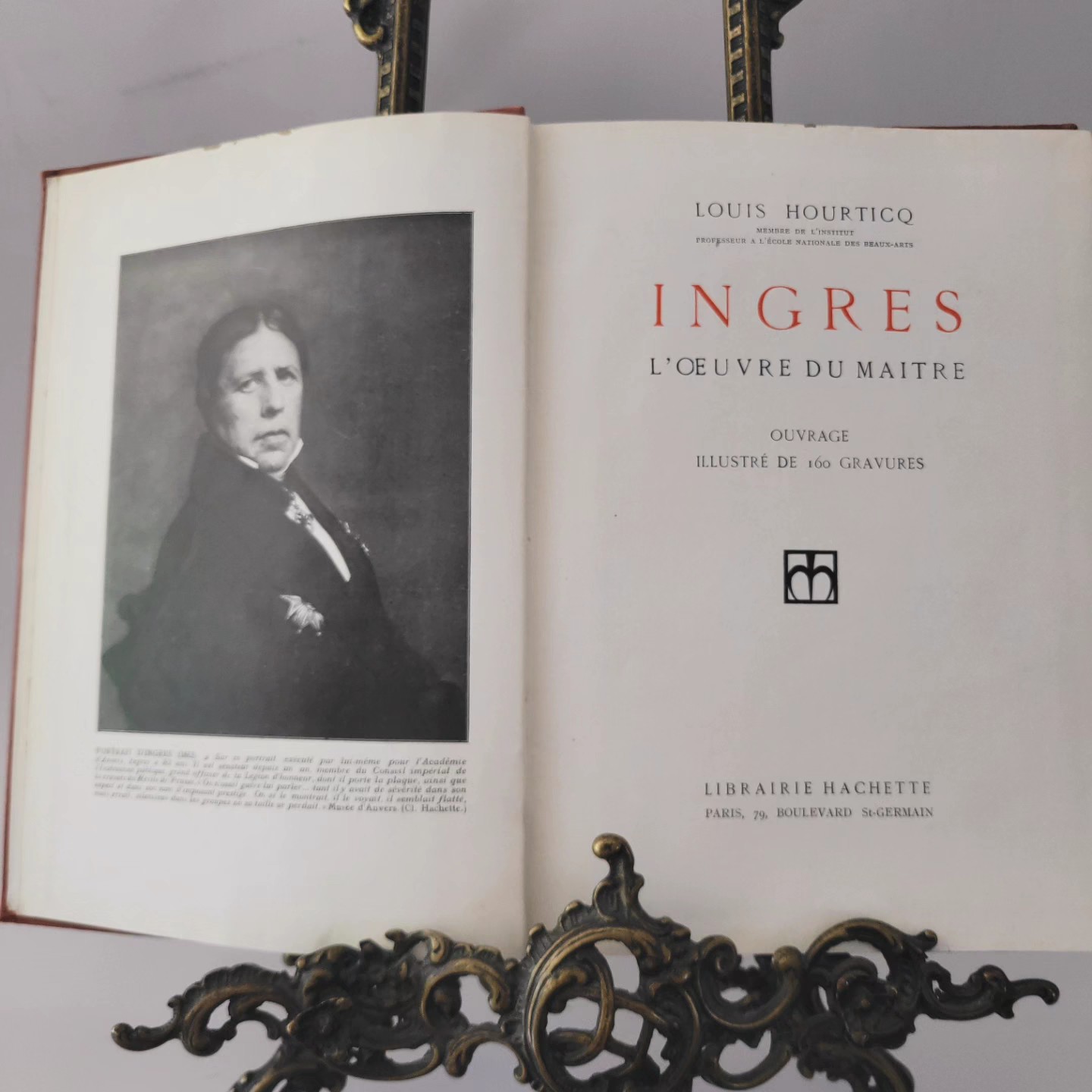 Vintage Illustrated French Art Book 'Ingres' — view 2