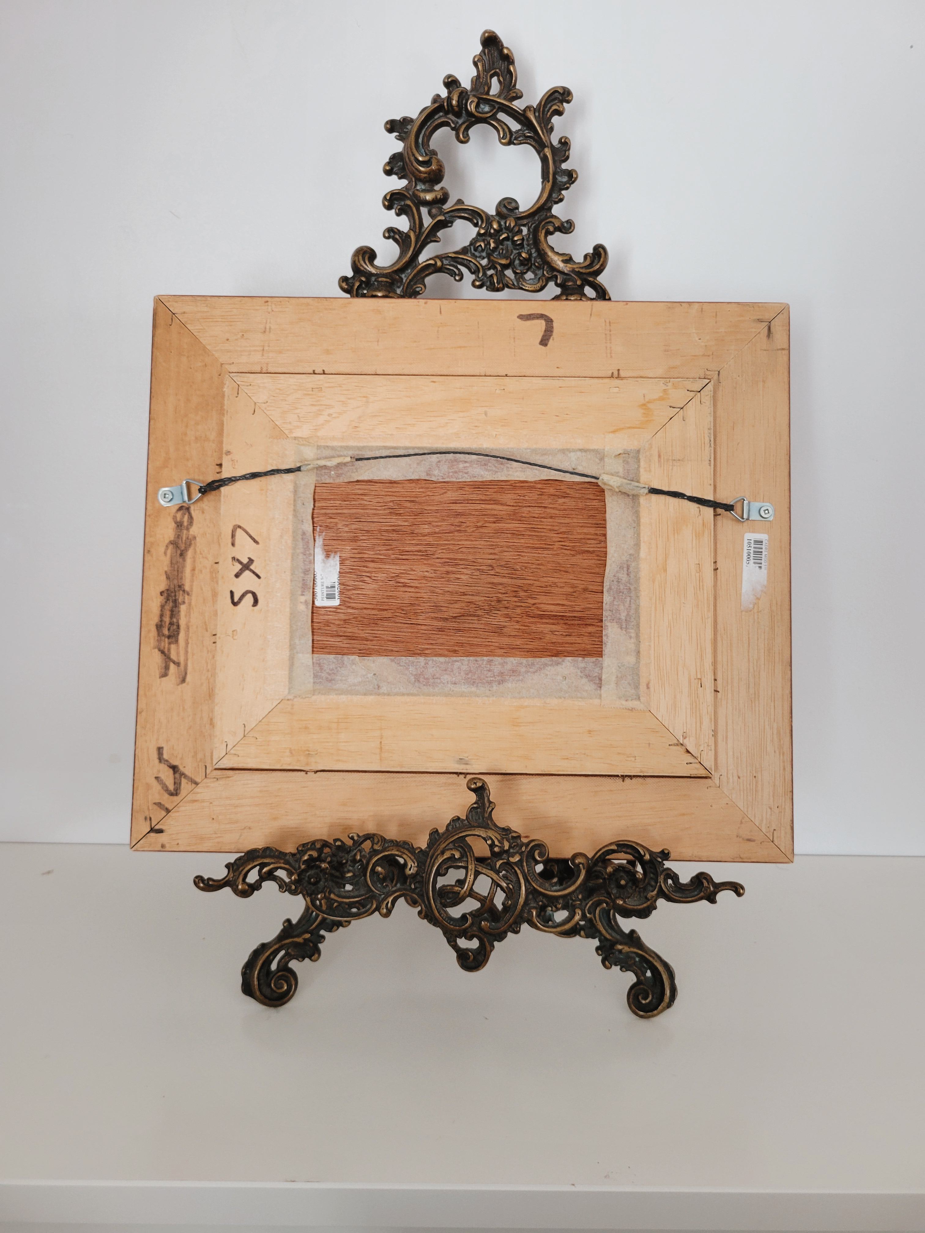 Vintage Framed Cottage Oil on Board — view 6