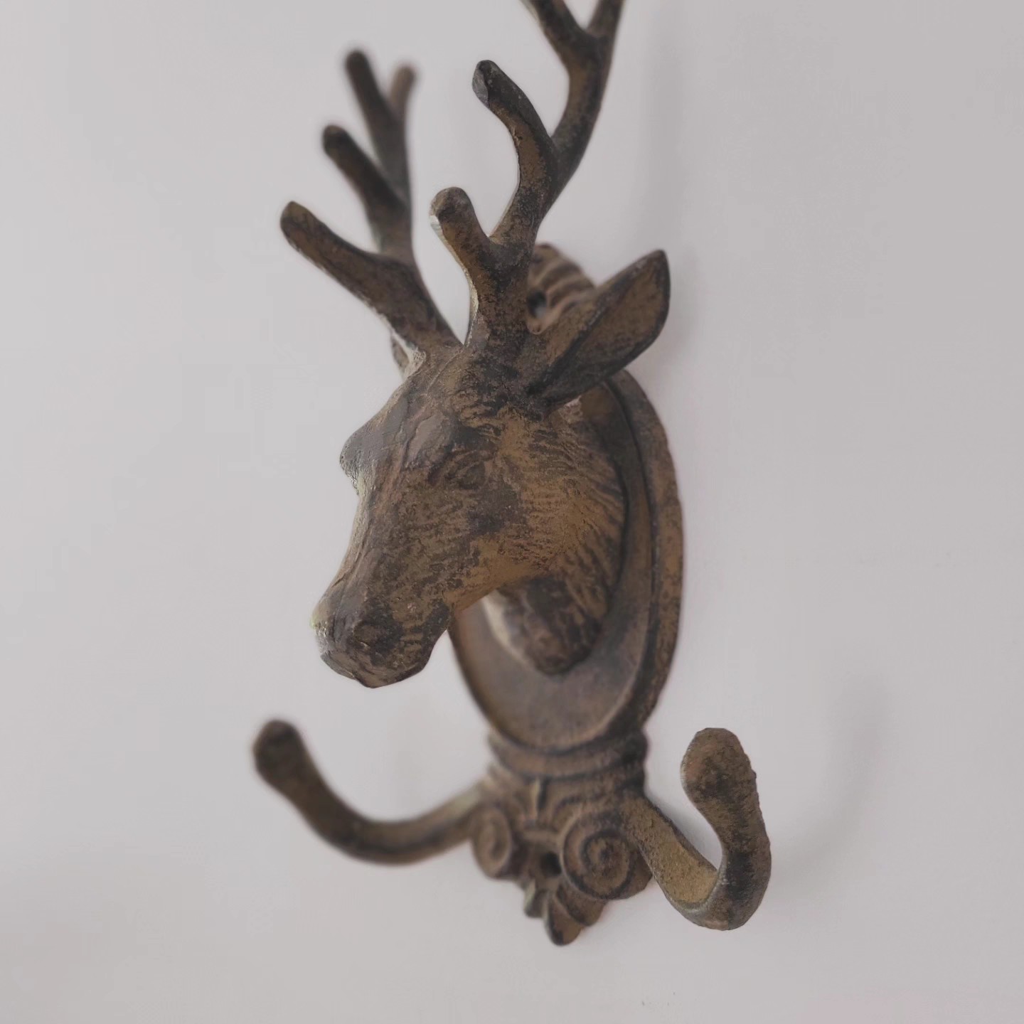 Cast Iron Stag Double-Arm Hooks — view 2