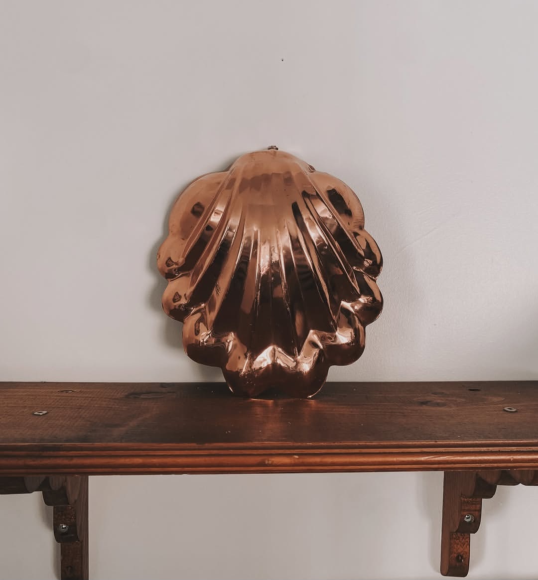Vintage Copper Scallop Shell Mold