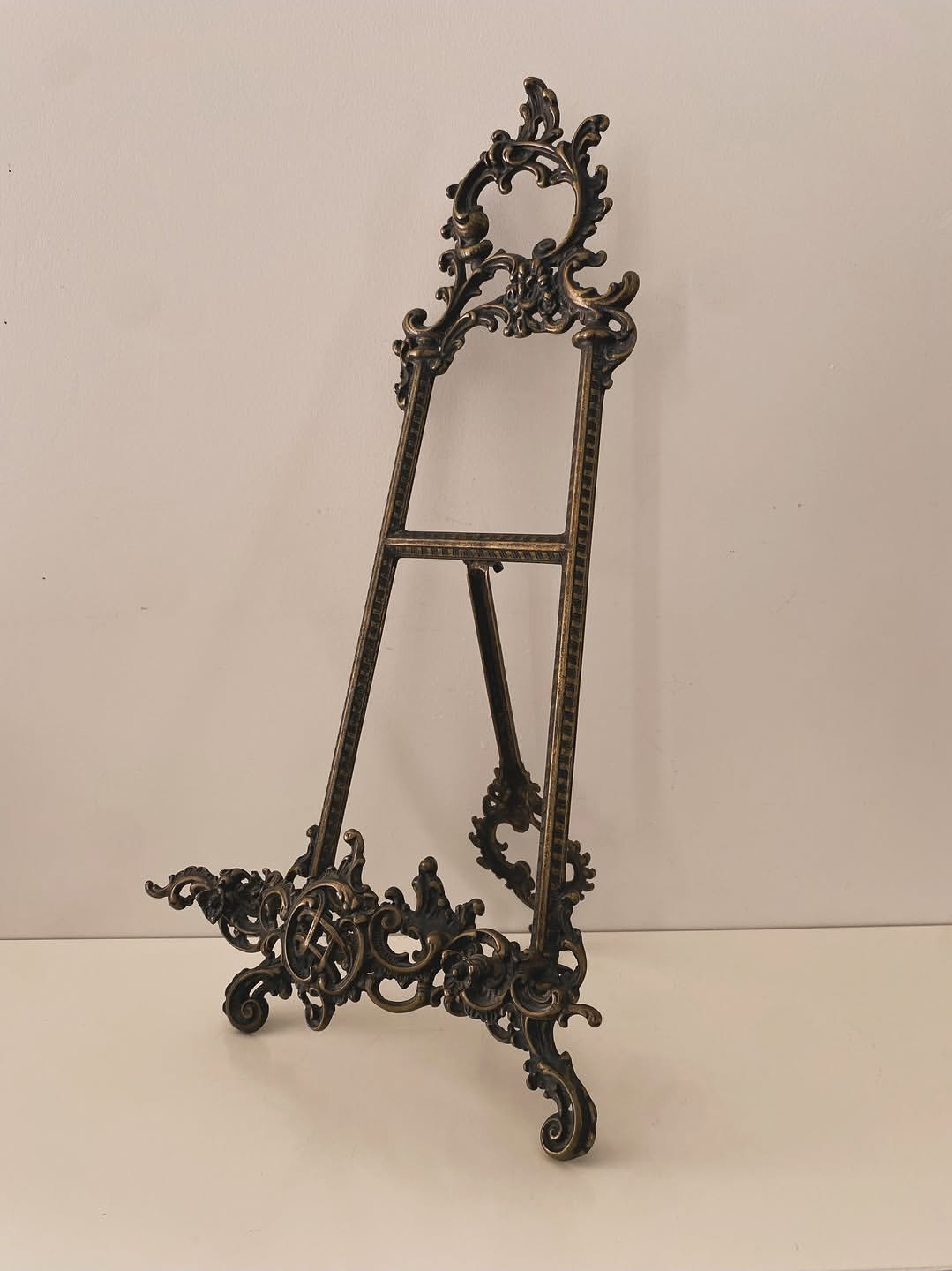 Ornate Italian Brass Display Easel — view 2