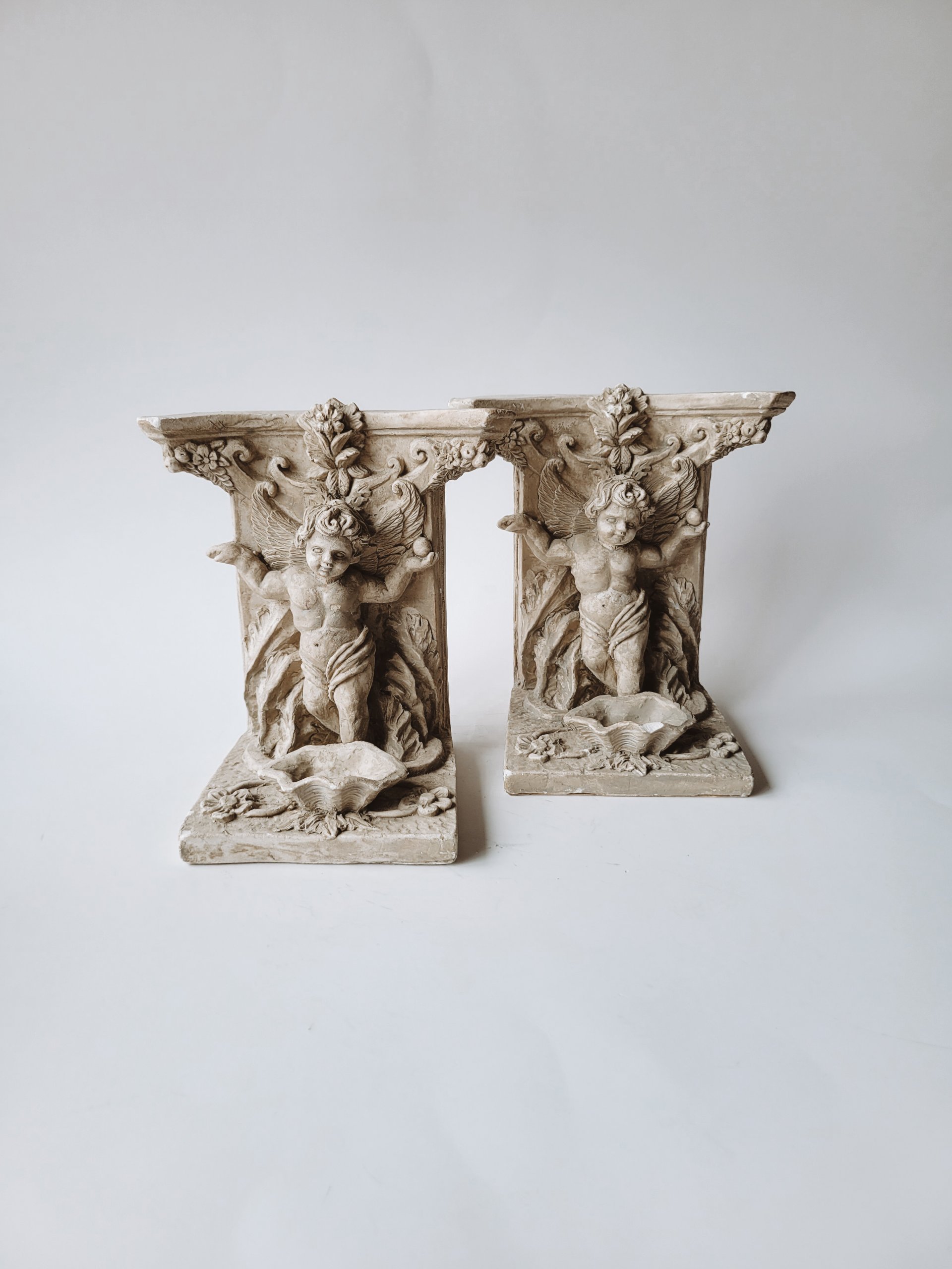 Vintage Cherub Bookends