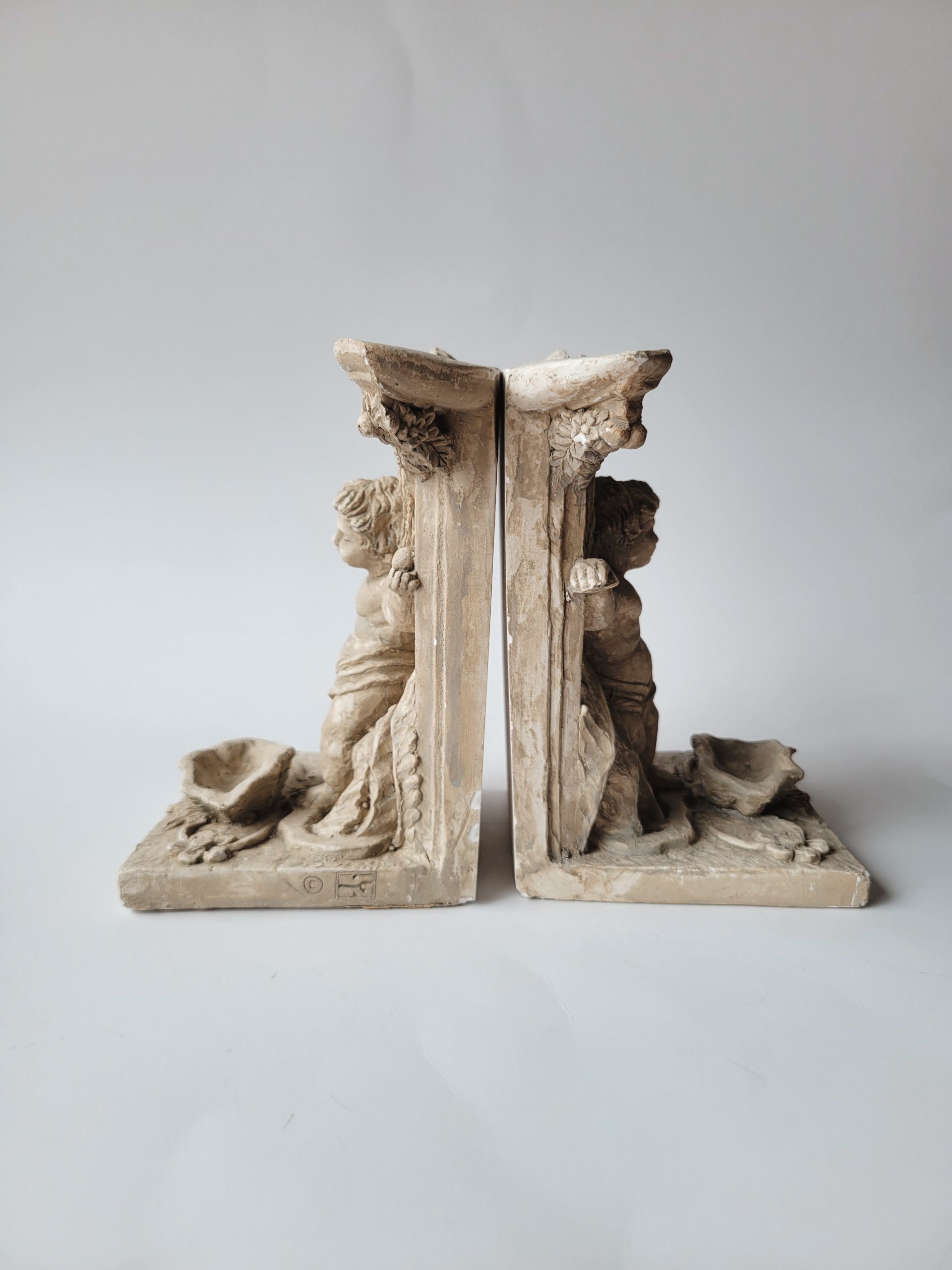 Vintage Cherub Bookends — view 4