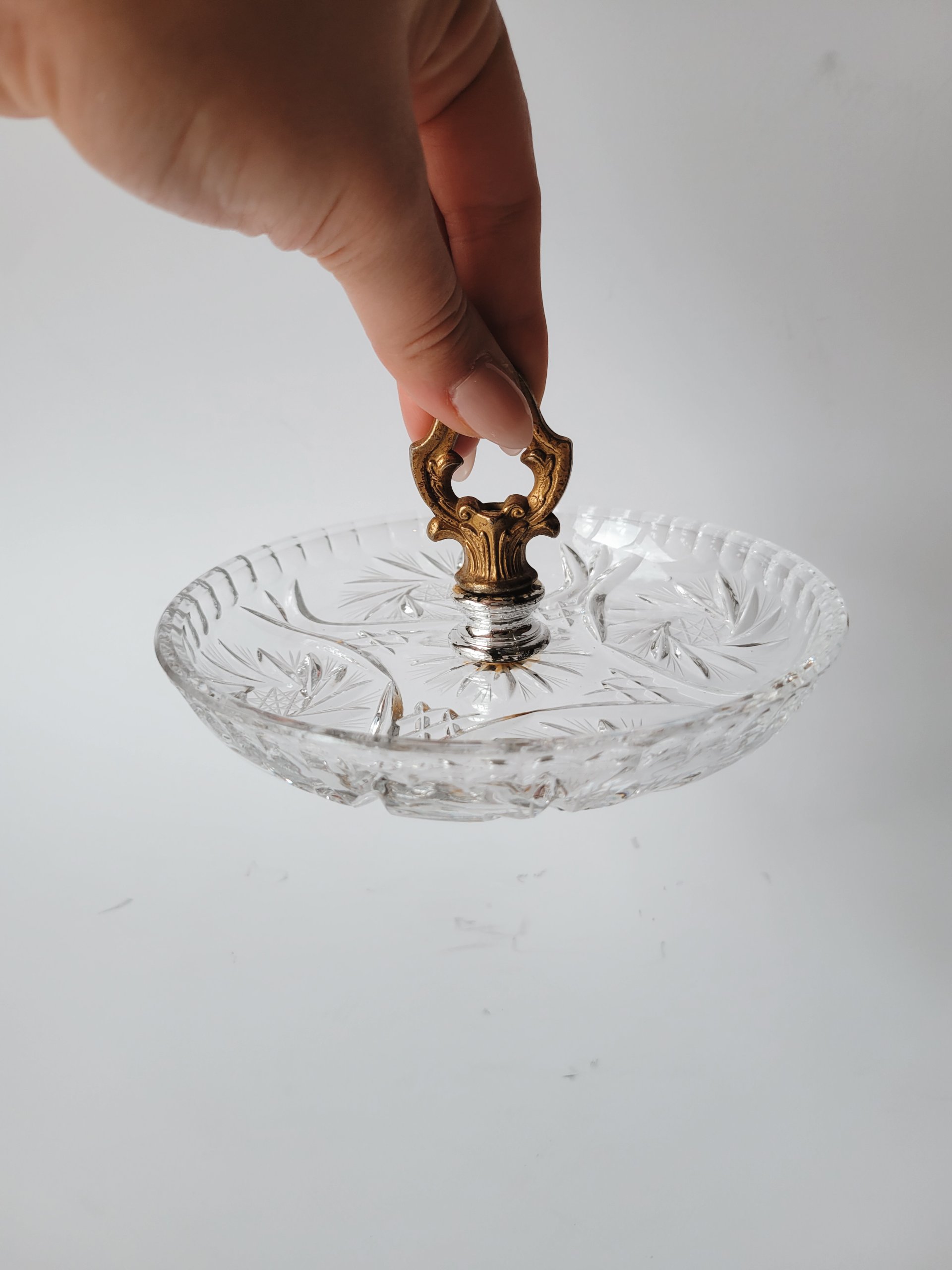Vintage Crystal Tidbit Dish — view 4