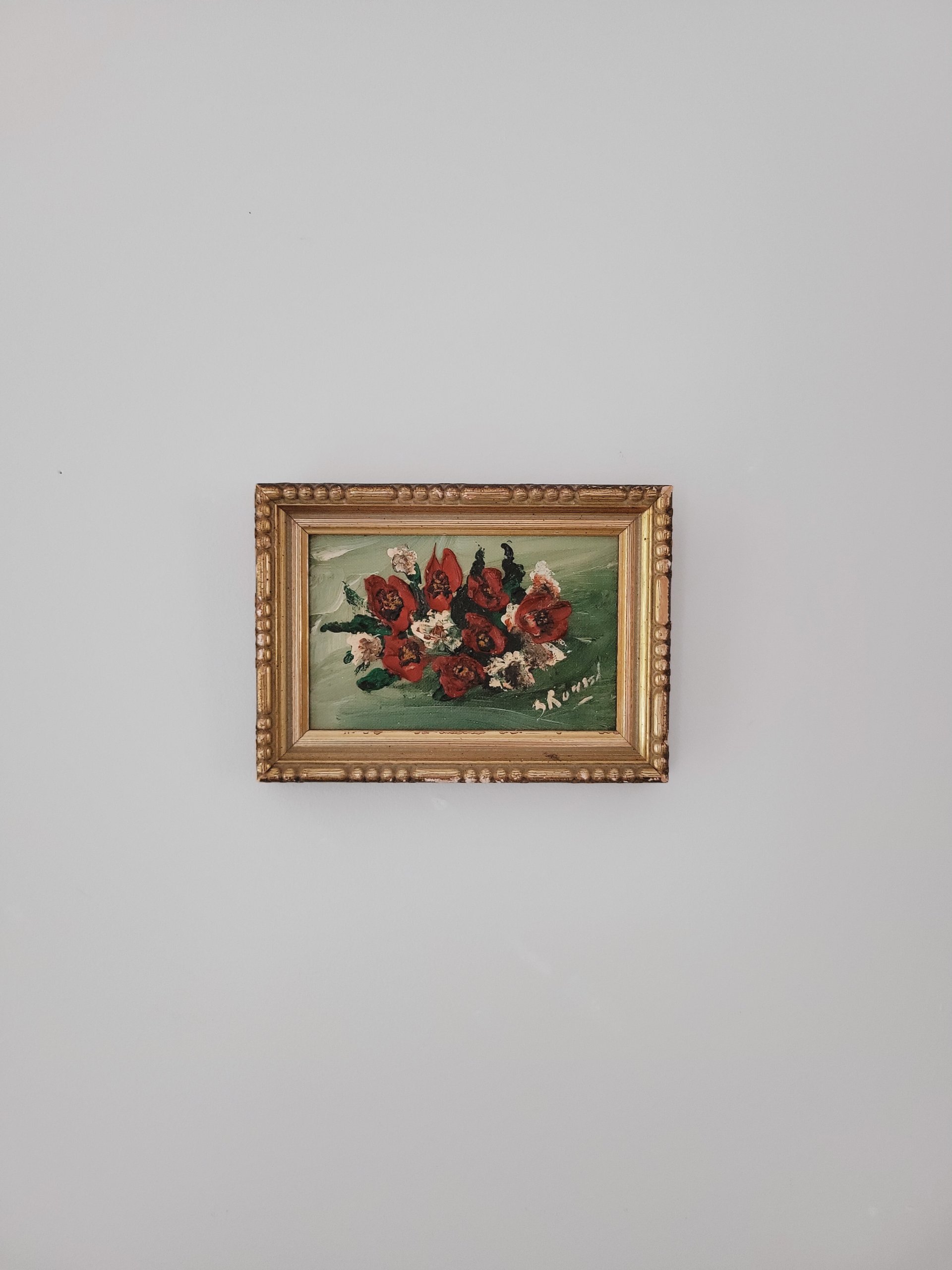 Original Floral Painting on Board