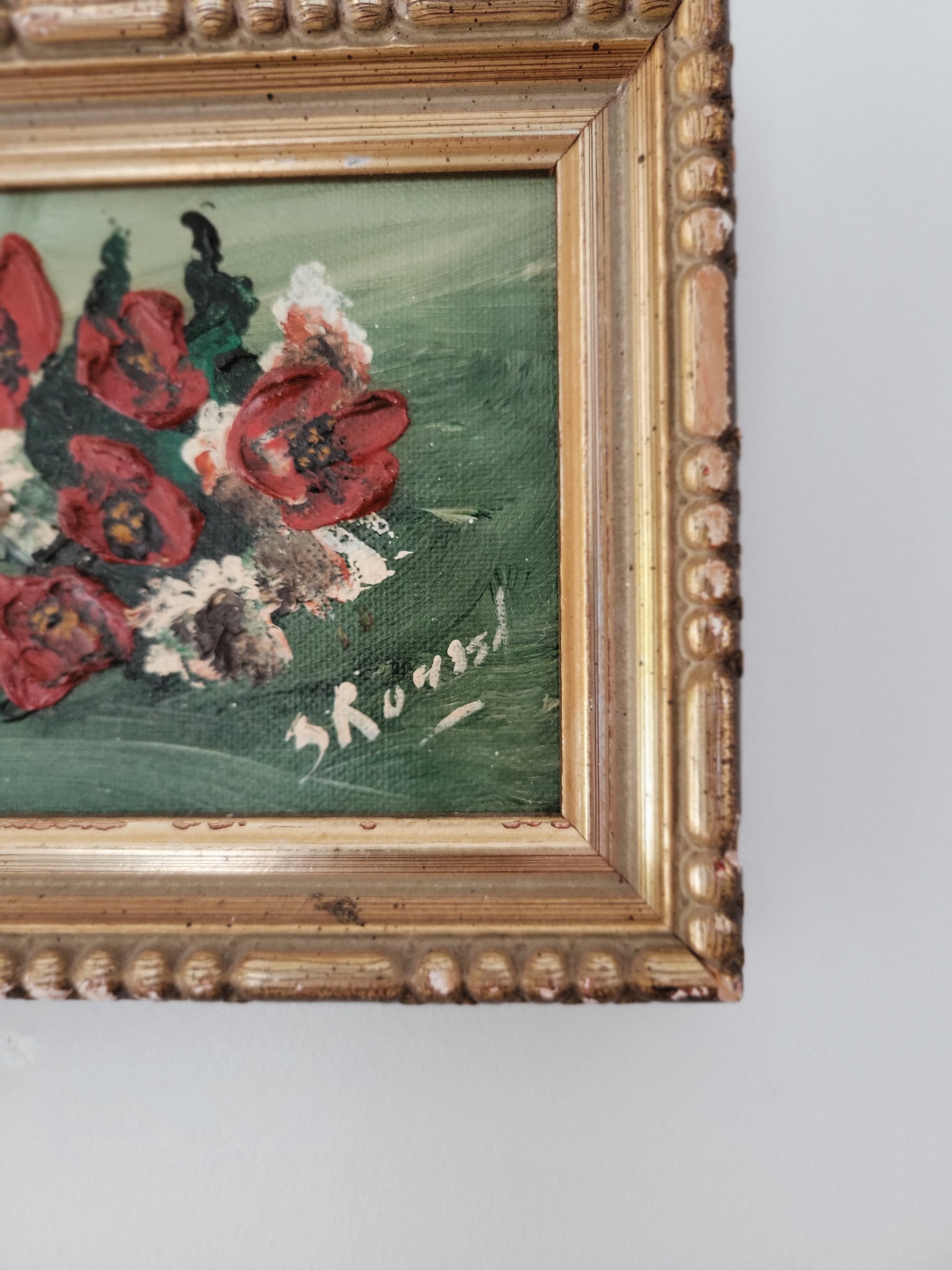Original Floral Painting on Board — view 3