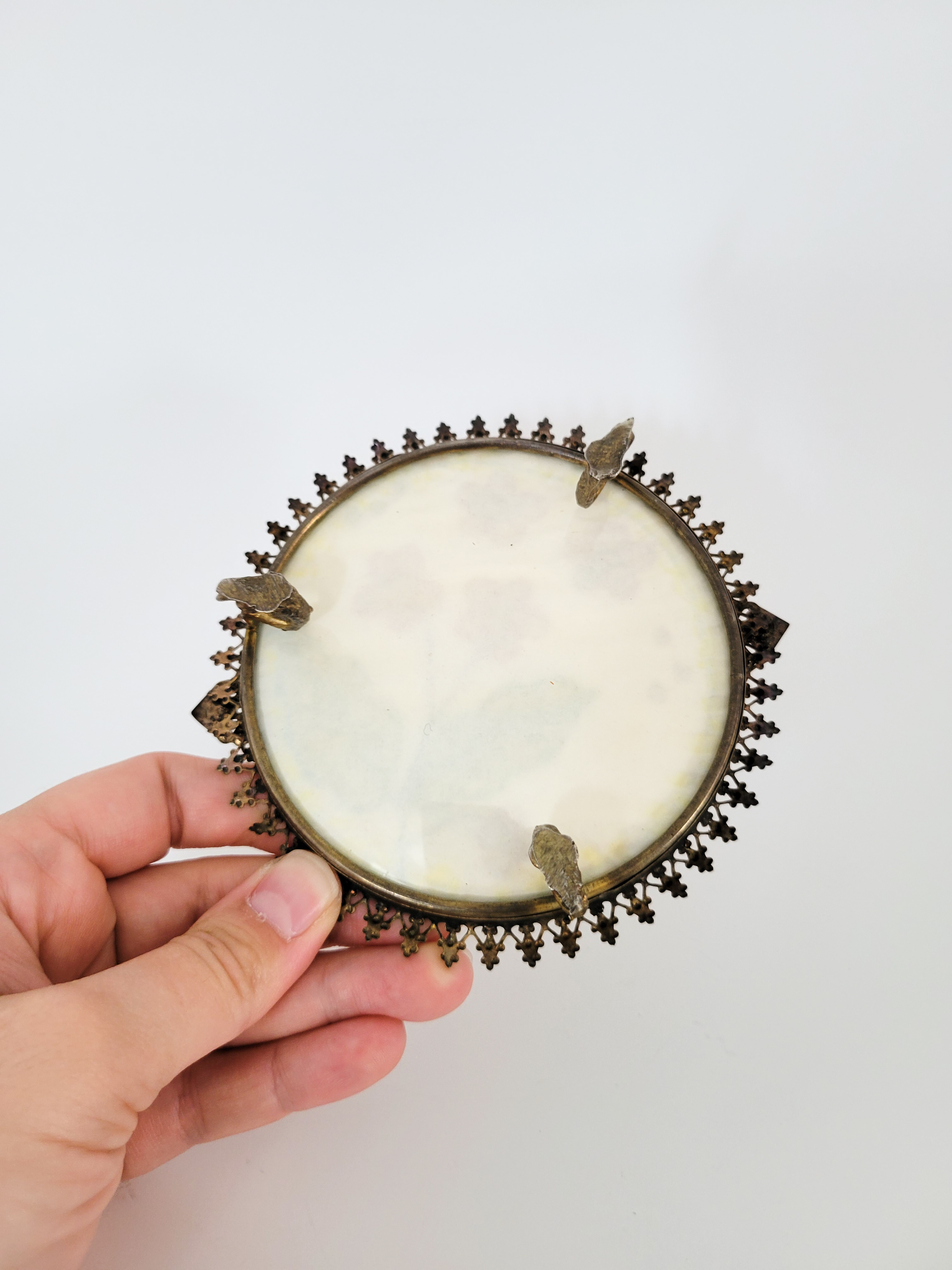 Antique Filigree Footed Dish — view 6