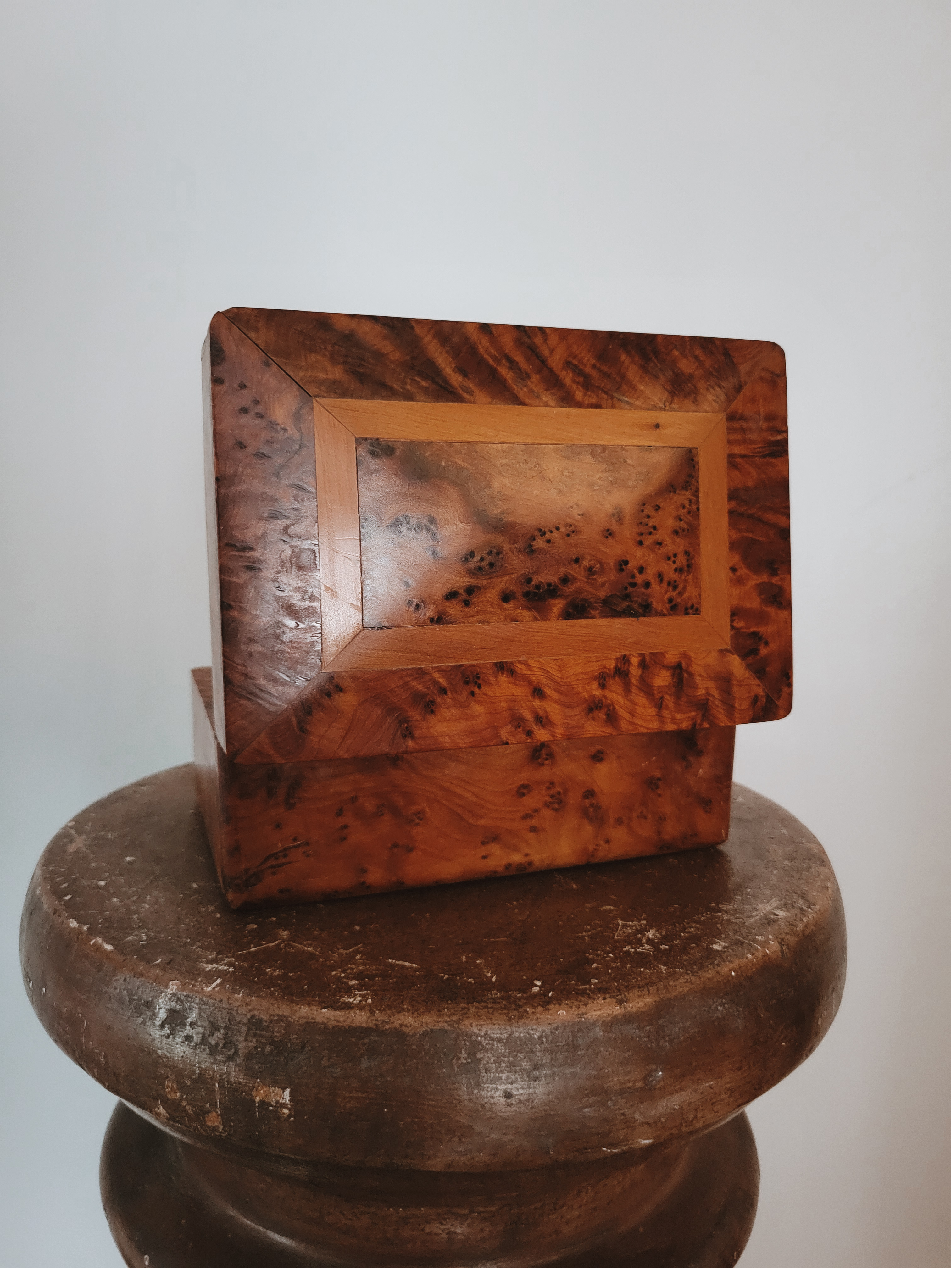 Moroccan Burl Wood Box with Lock & Key — view 5