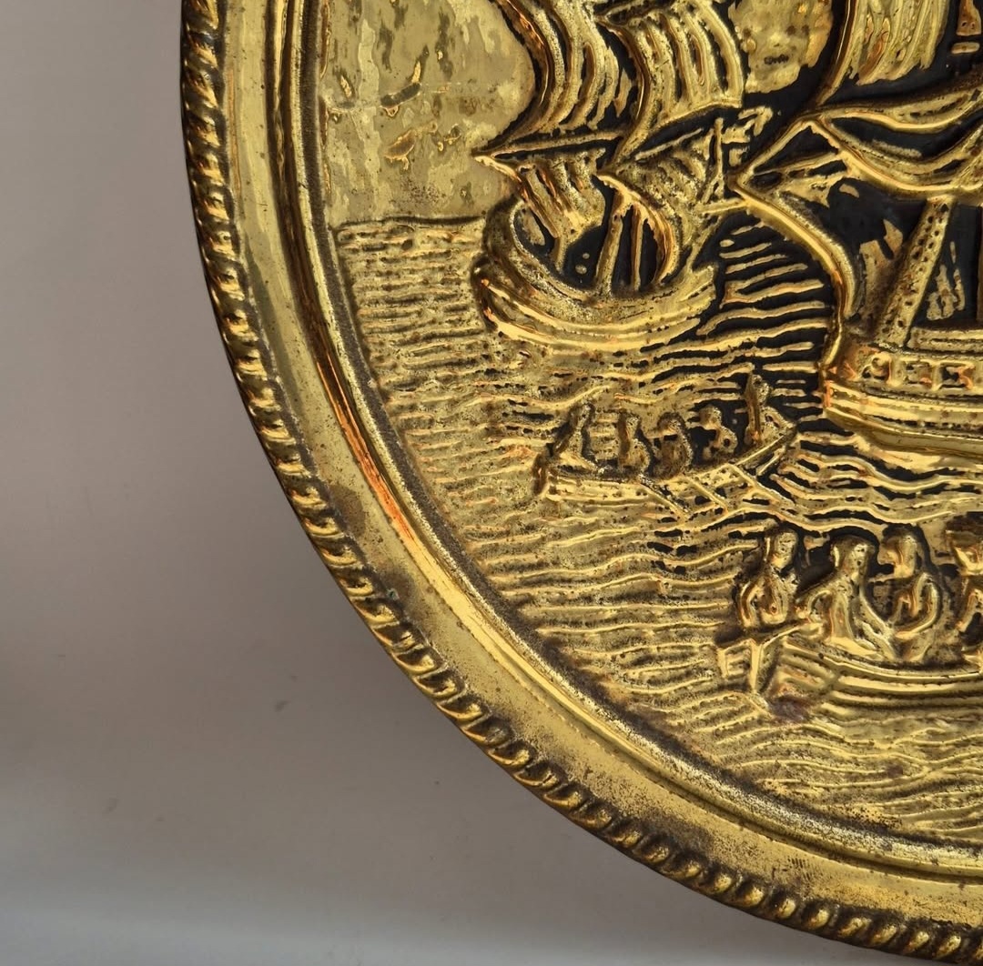 Vintage English Peerage Brass Nautical Plate — view 3