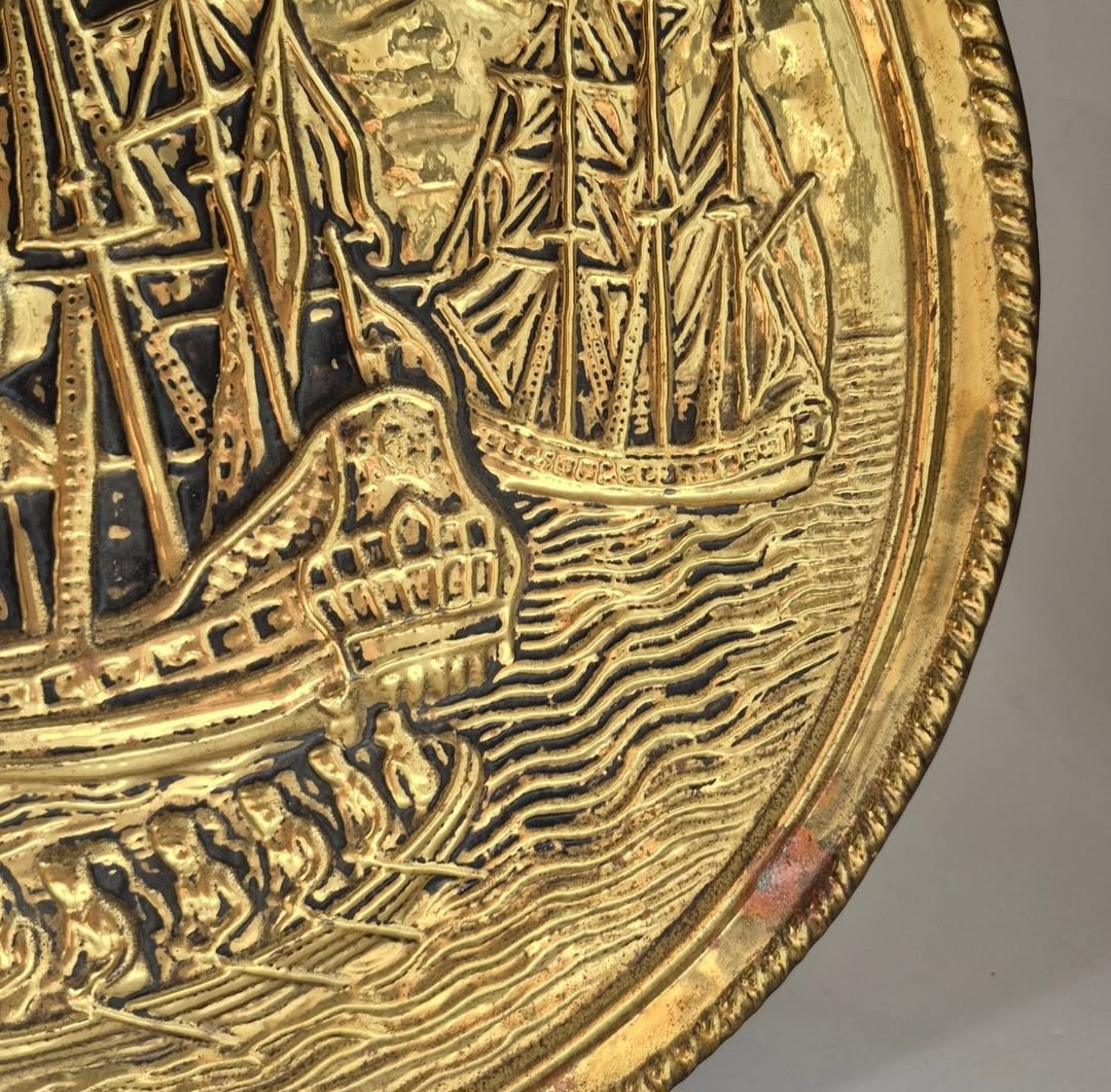 Vintage English Peerage Brass Nautical Plate — view 4